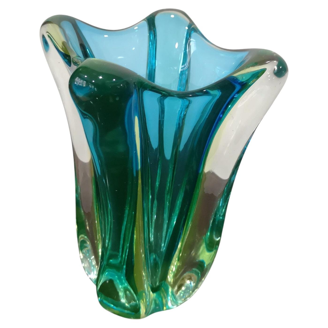 Vase aus Muranoglas, 1960er Jahre