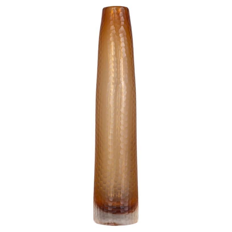 Vaso in vetro di Murano battuto vintage anni 50 design Carlo Scarpa per Venini