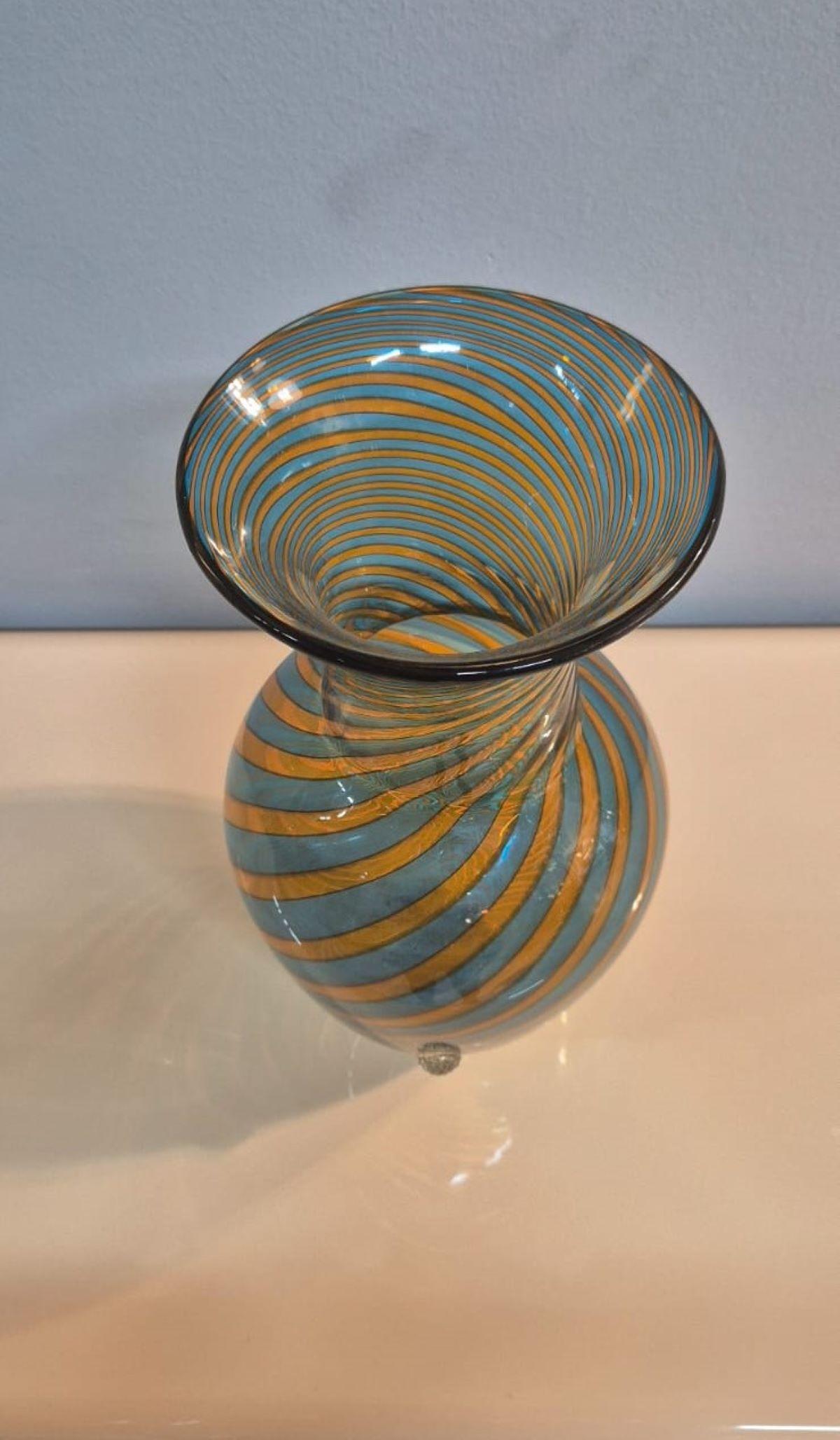 Vase aus farbigem Muranoglas, Carlo Moretti im Zustand „Gut“ im Angebot in Palermo, IT