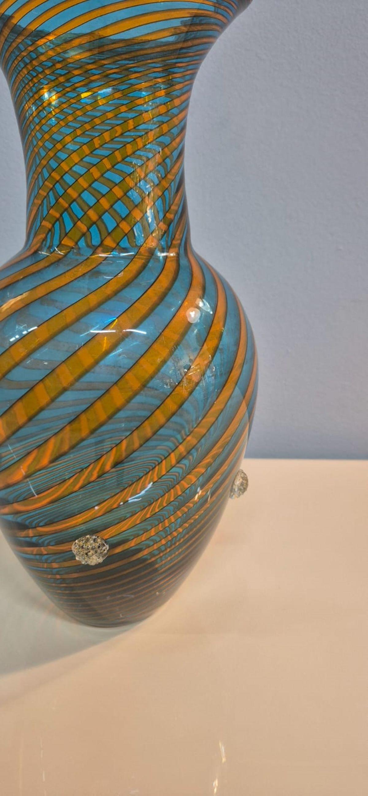 Vase aus farbigem Muranoglas, Carlo Moretti (Late 20th Century) im Angebot