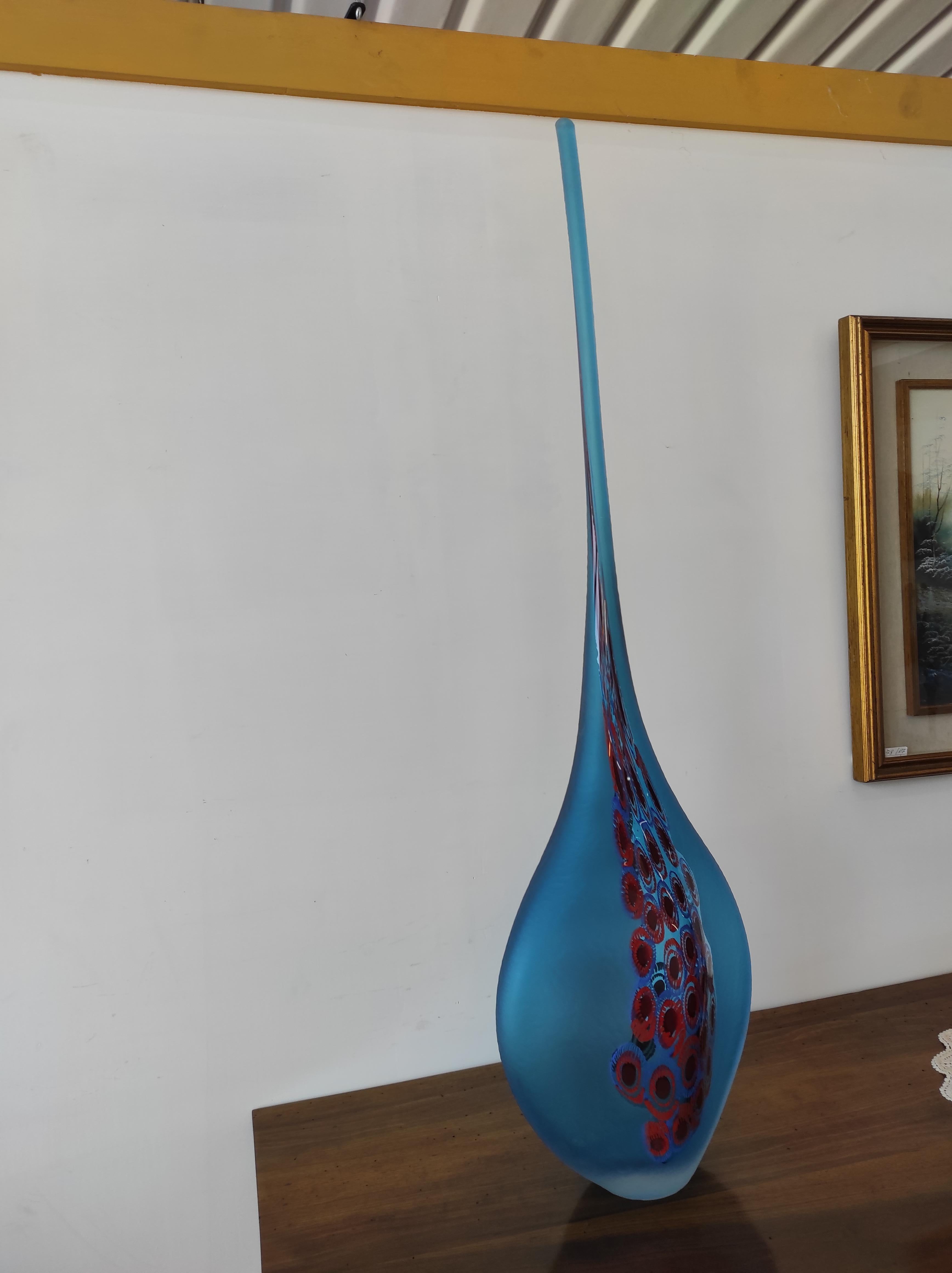 Italian Vaso in Vetro Di Murano Con Murrine For Sale