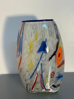 vaso in vetro di murano dei fratelli Toso, etticheta presente