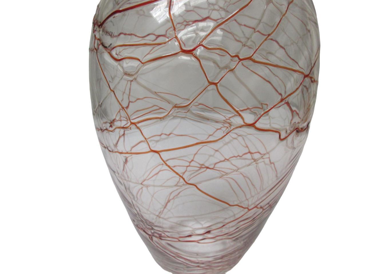 Fatto a mano Vaso in vetro di Murano di Carlo Nason, Italia anni 2000 in vendita