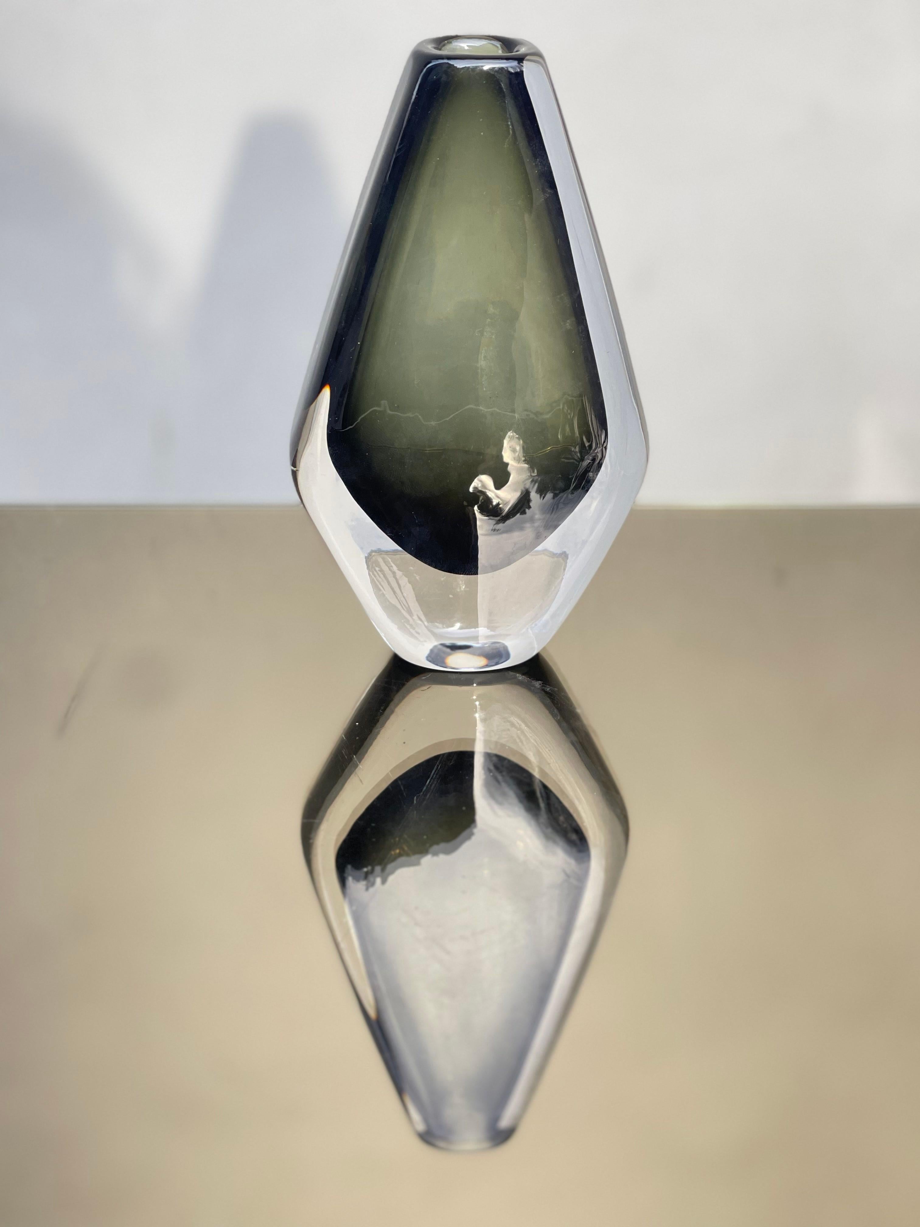 Vaso in vetro di Murano di Sommerso, Anni ''60 im Angebot 1