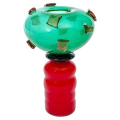 Vaso in vetro di Murano Donna Luisa di H. J. Weinand prodotto da Memphis, 1985