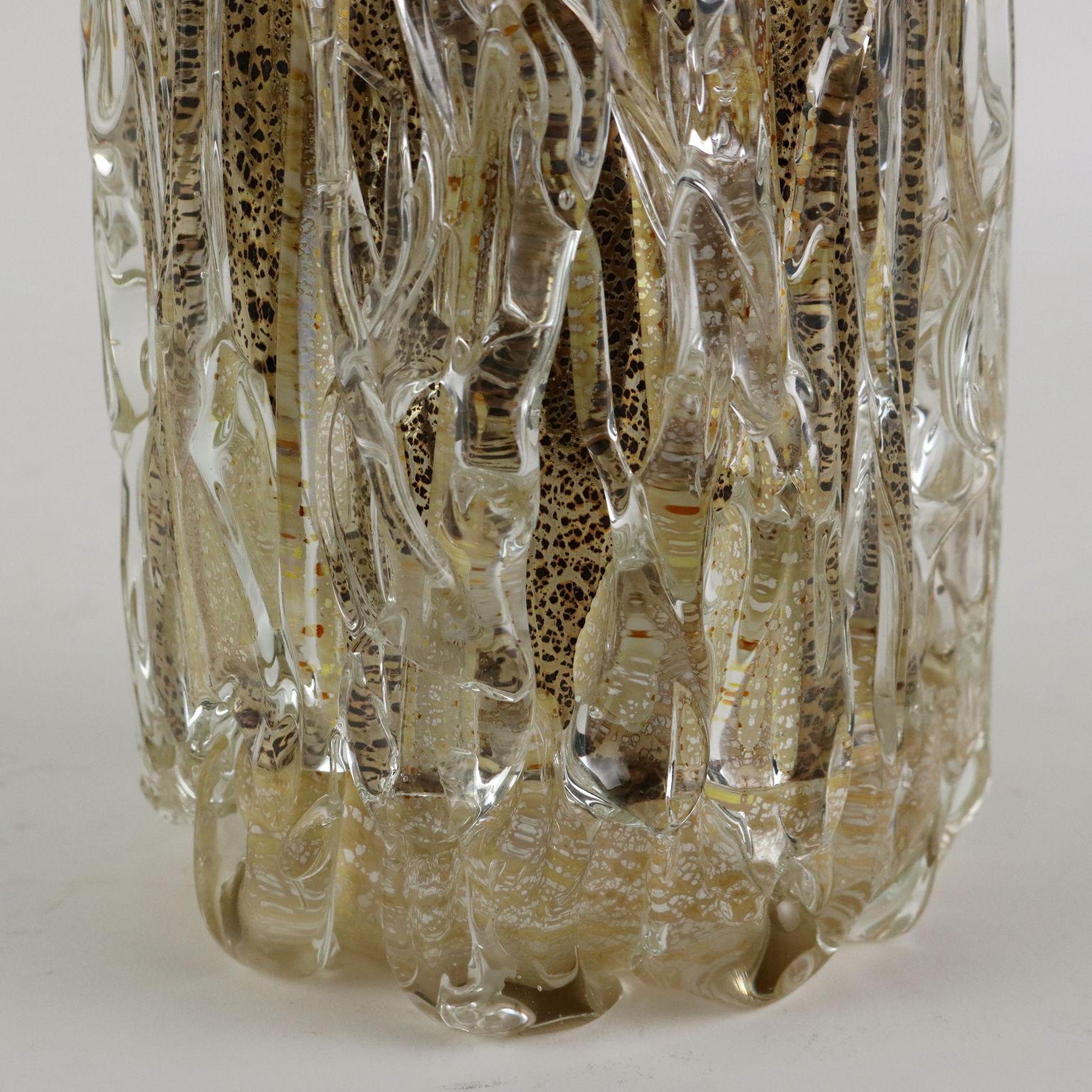 Fine XX secolo Vaso in Vetro di Murano Enrico Cammozzo Italia Anni '80 '90 in vendita