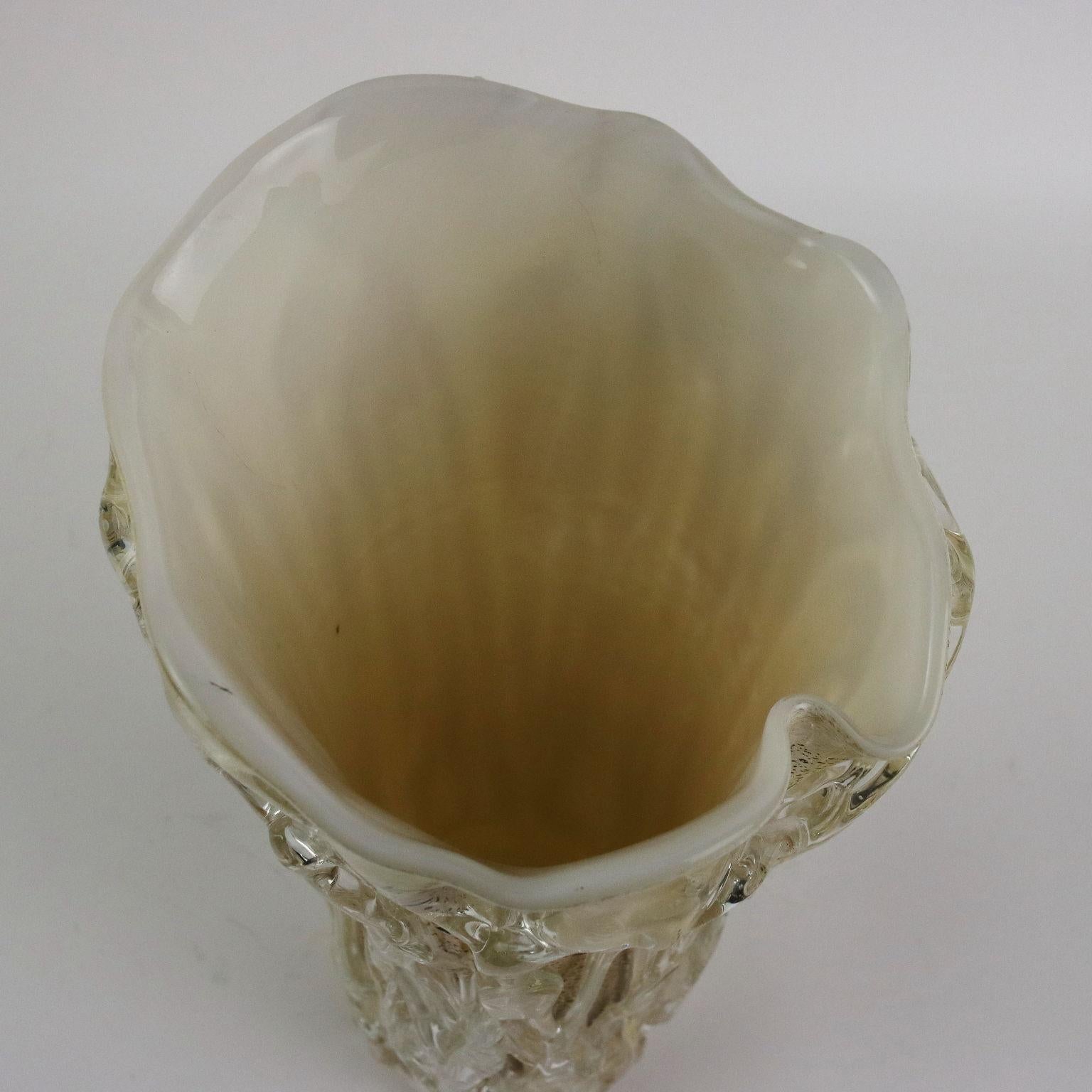 Vaso in Vetro di Murano Enrico Cammozzo Italia Anni '80 '90 in vendita 1