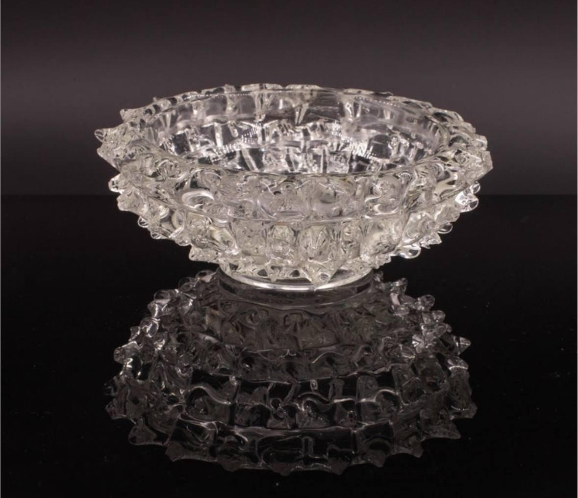 Ercole Barovier Rostrato Jarrón de cristal de Murano para Barovier&Toso, años 40 Hecho a mano en venta