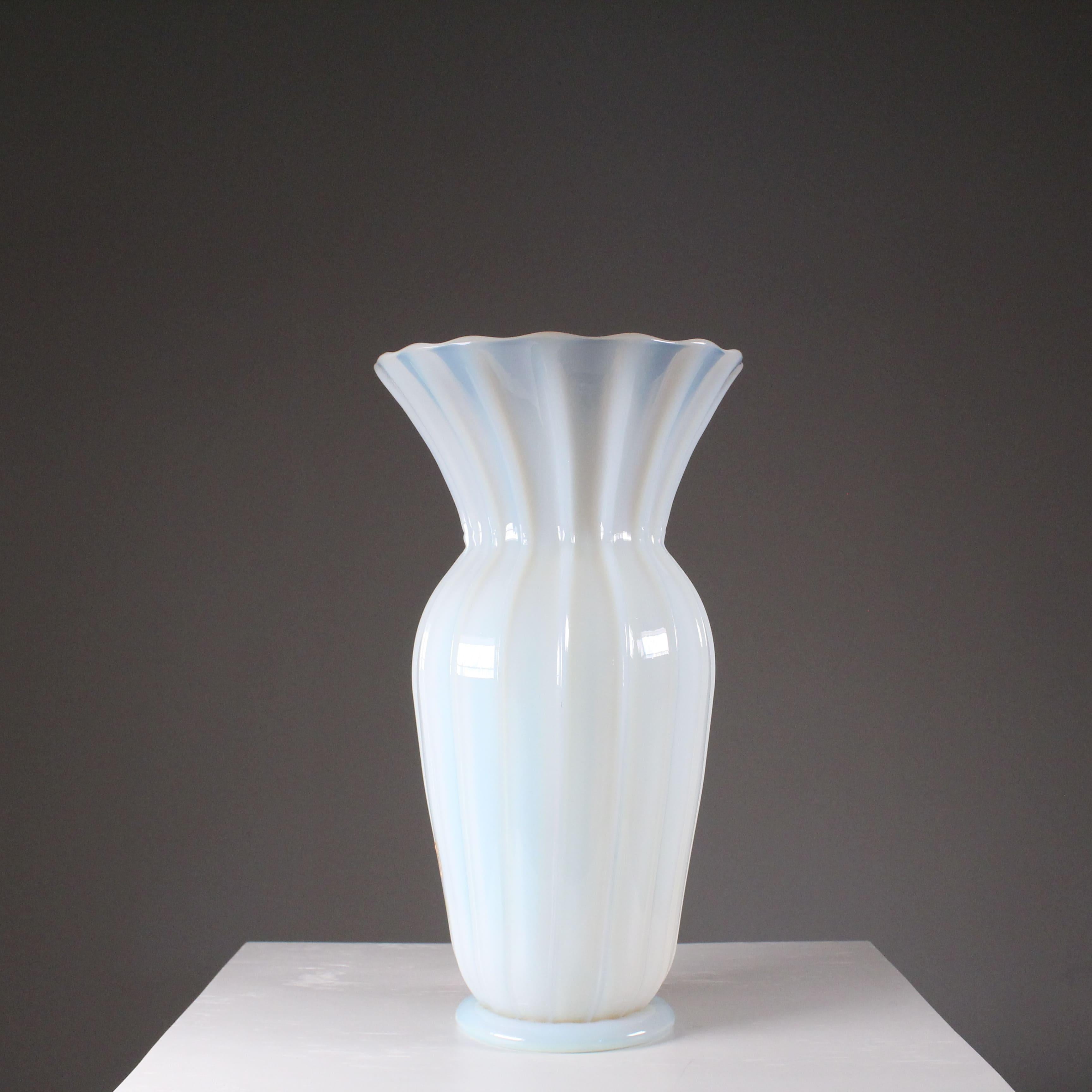 Italian Vase en verre de Murano, modèle Seguso en vente