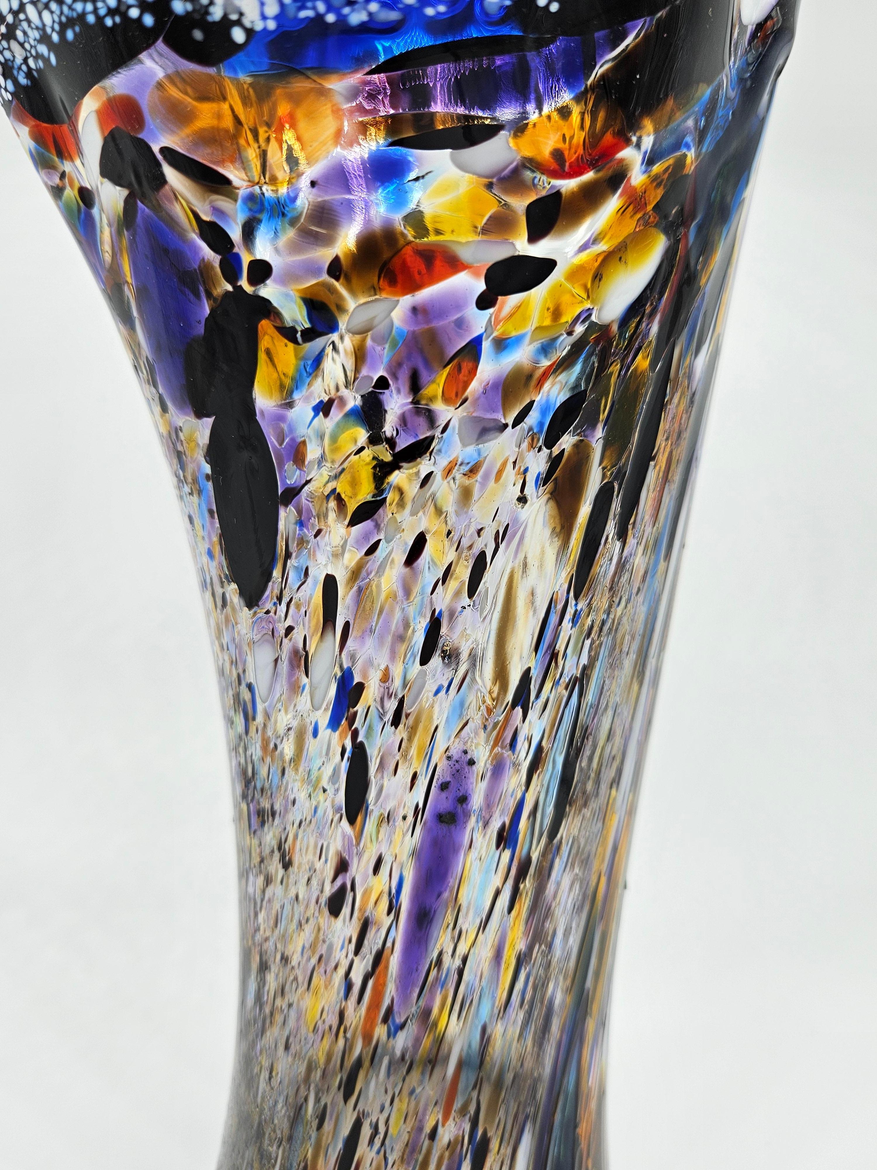 Vaso in vetro di Murano policromo For Sale 3