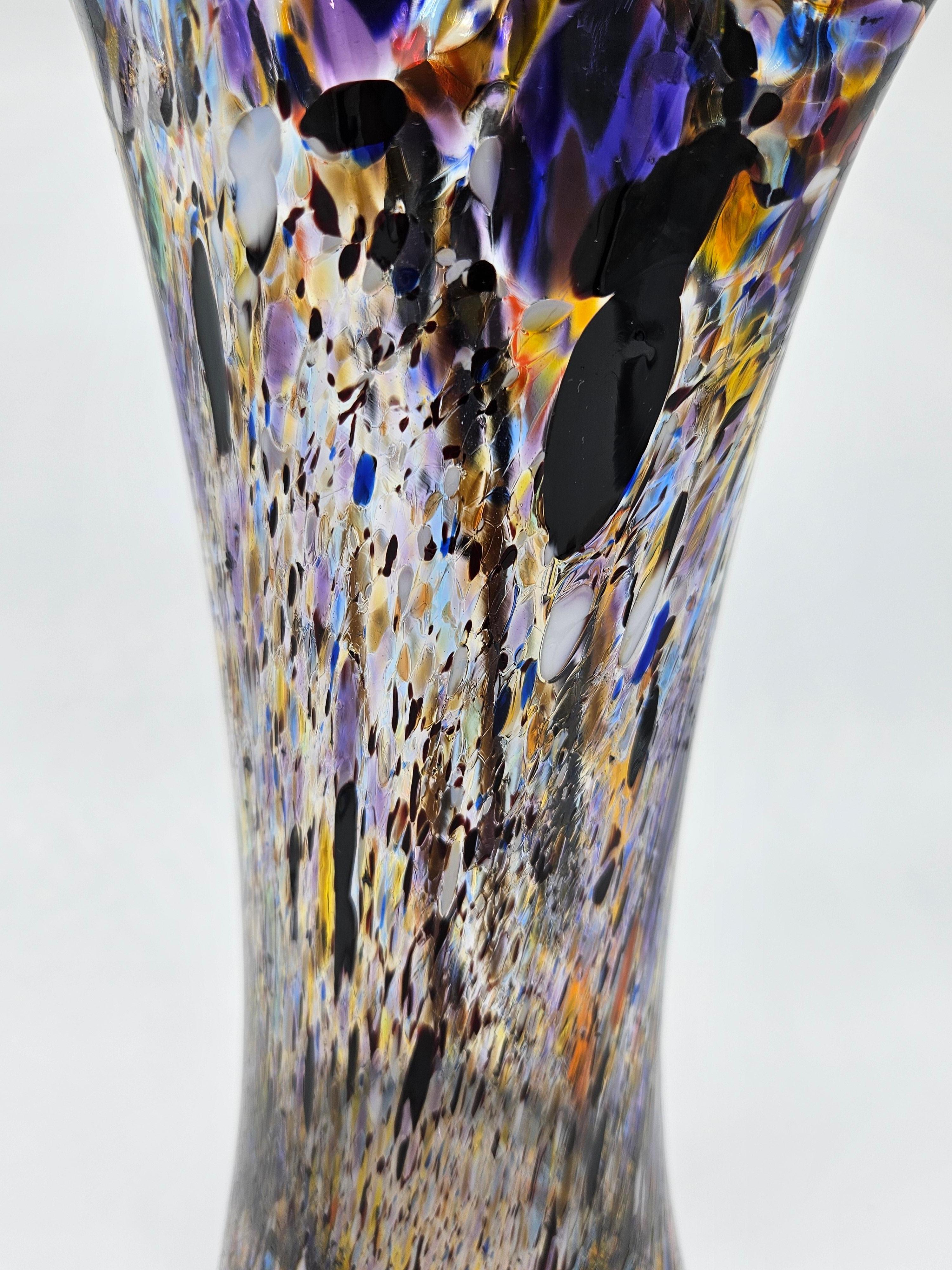 Vaso in vetro di Murano policromo For Sale 4