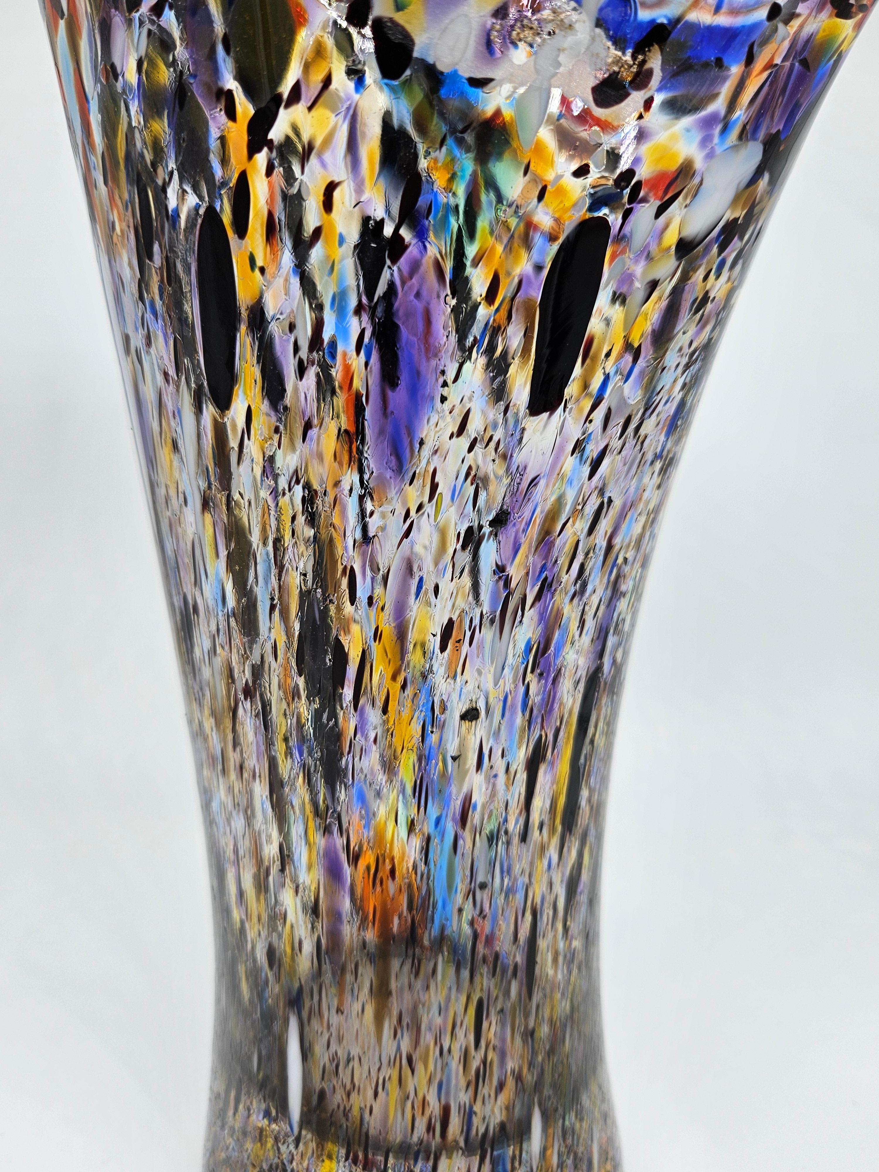 Vaso in vetro di Murano policromo For Sale 5