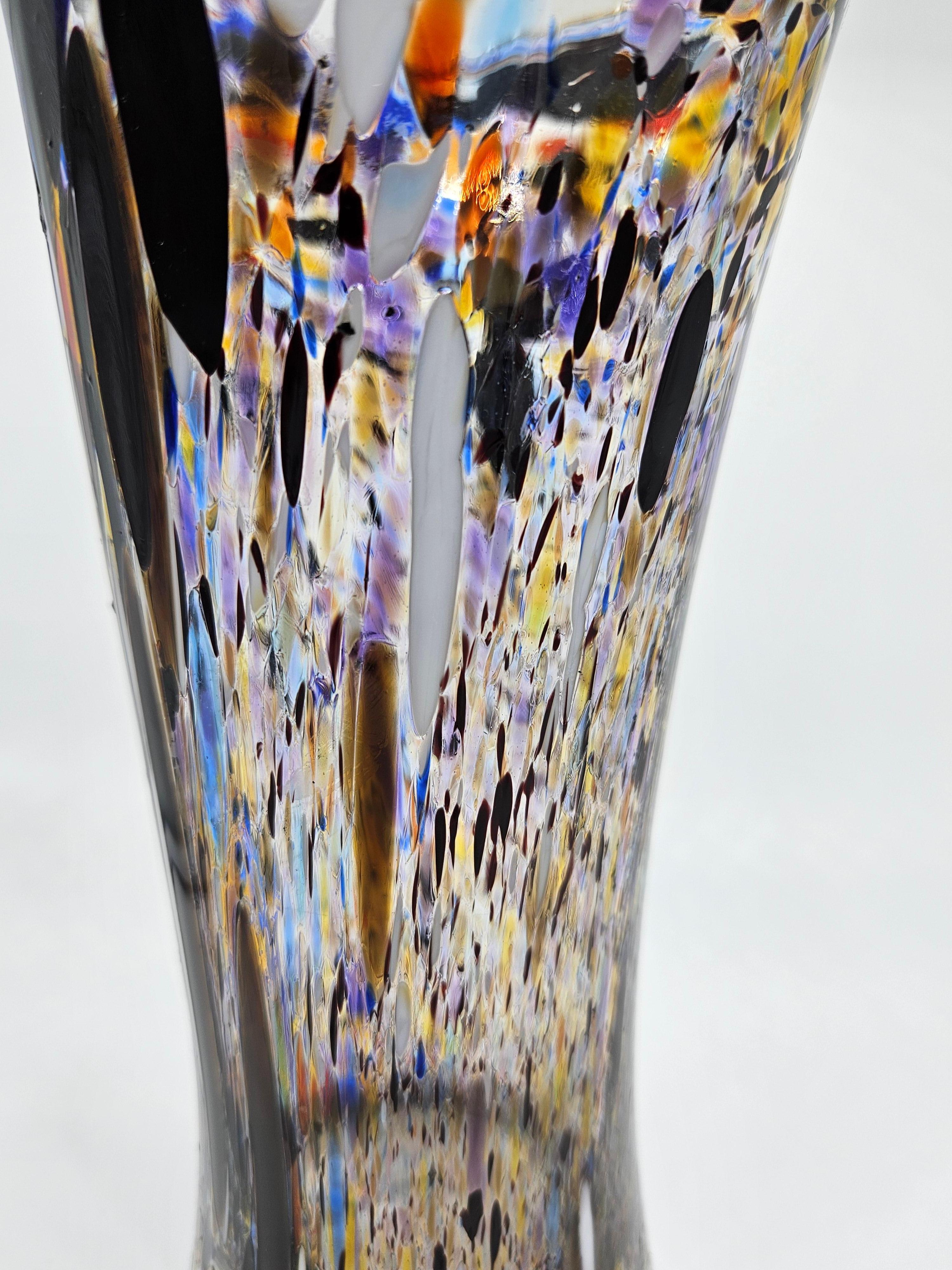 Vaso in vetro di Murano policromo For Sale 6
