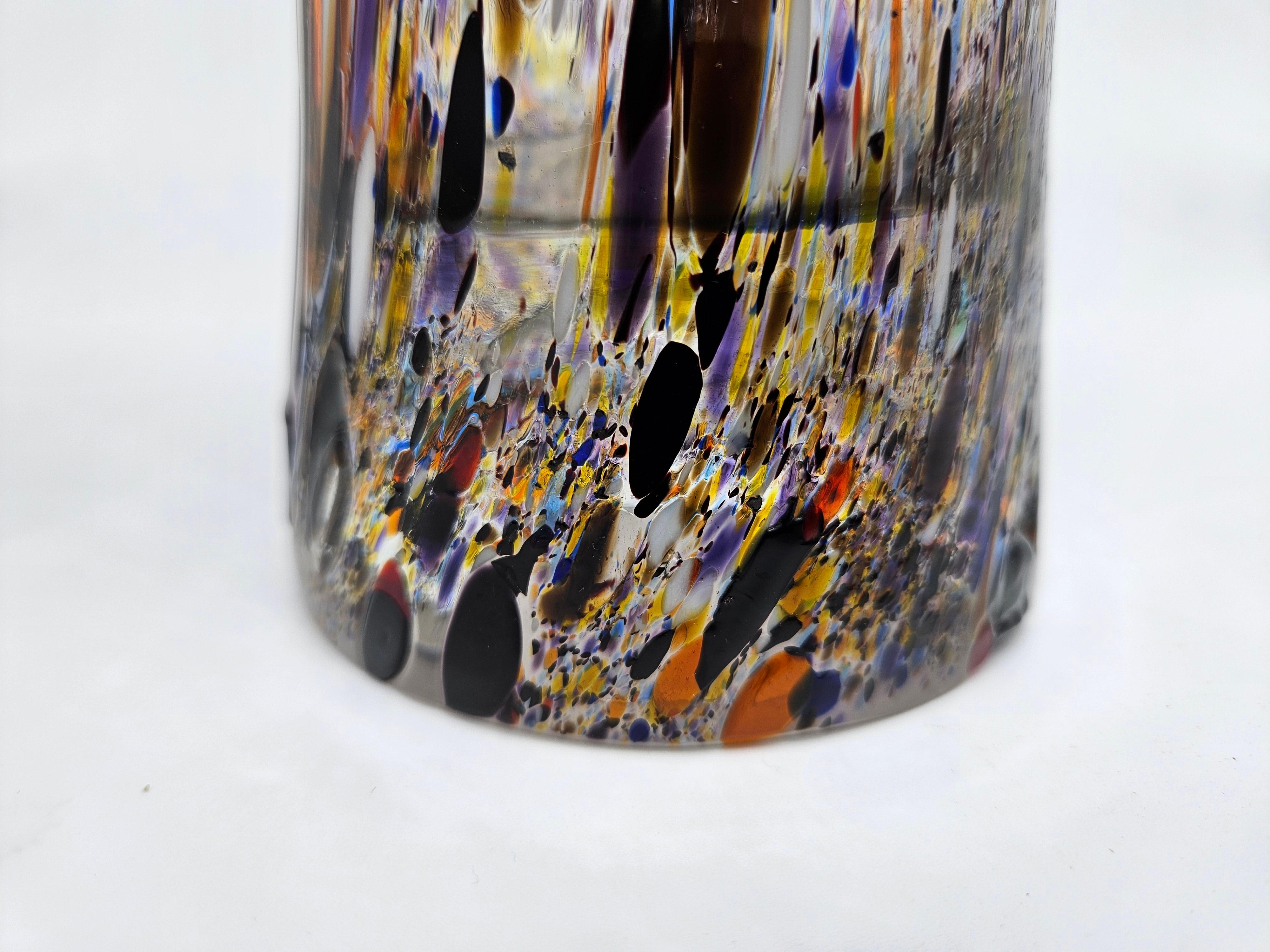 Vaso in vetro di Murano policromo For Sale 7