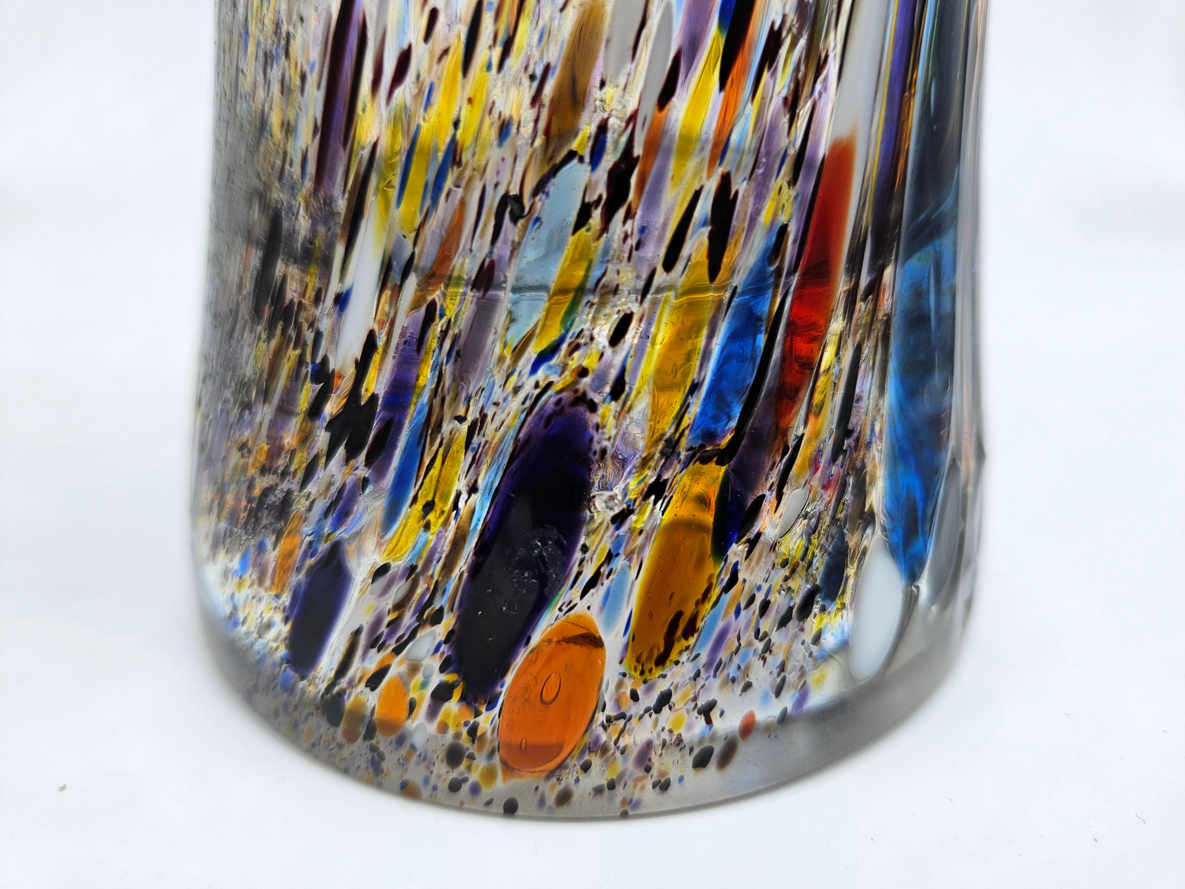 Vaso in vetro di Murano policromo For Sale 9