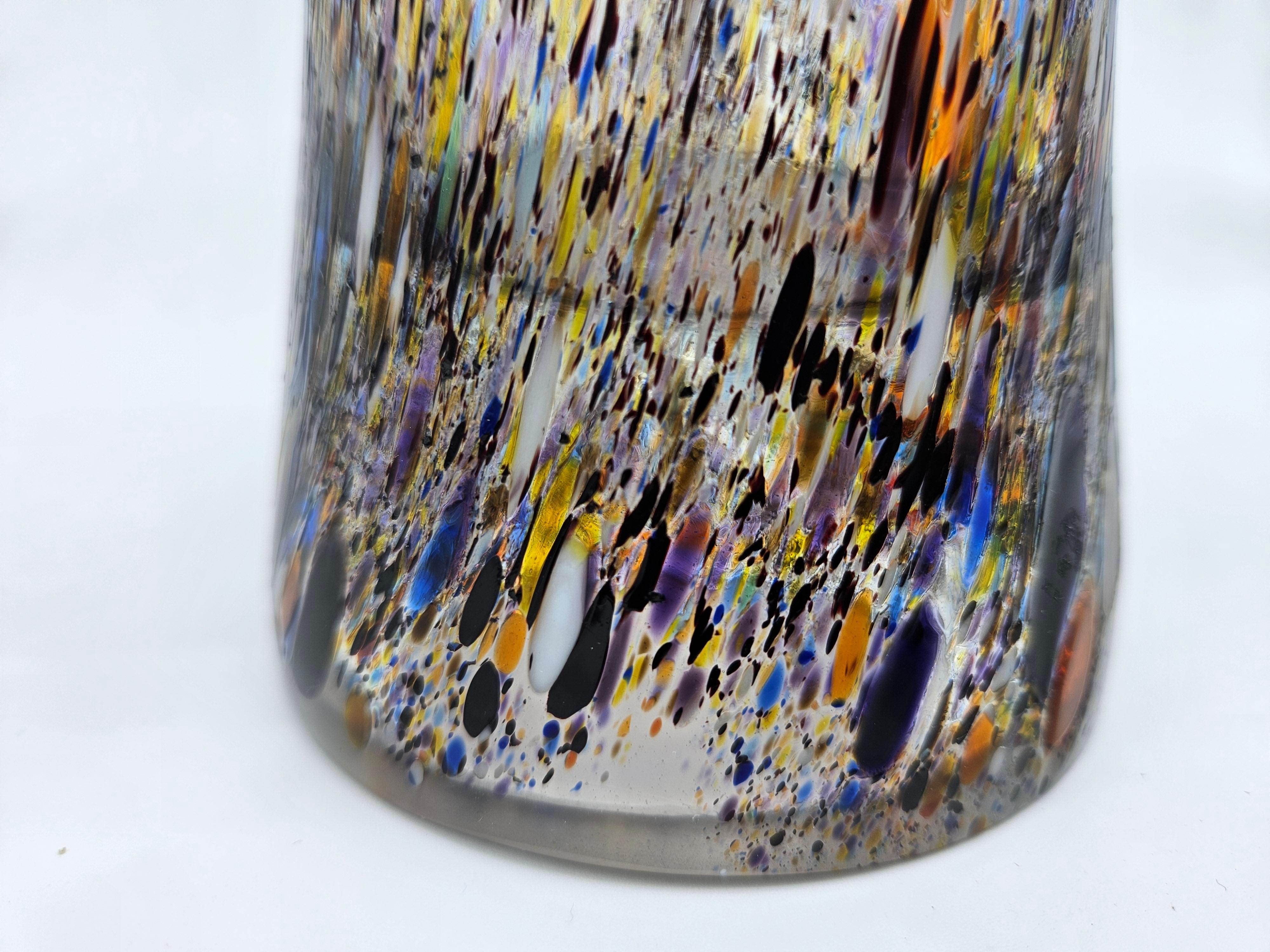 Vaso in vetro di Murano policromo For Sale 10