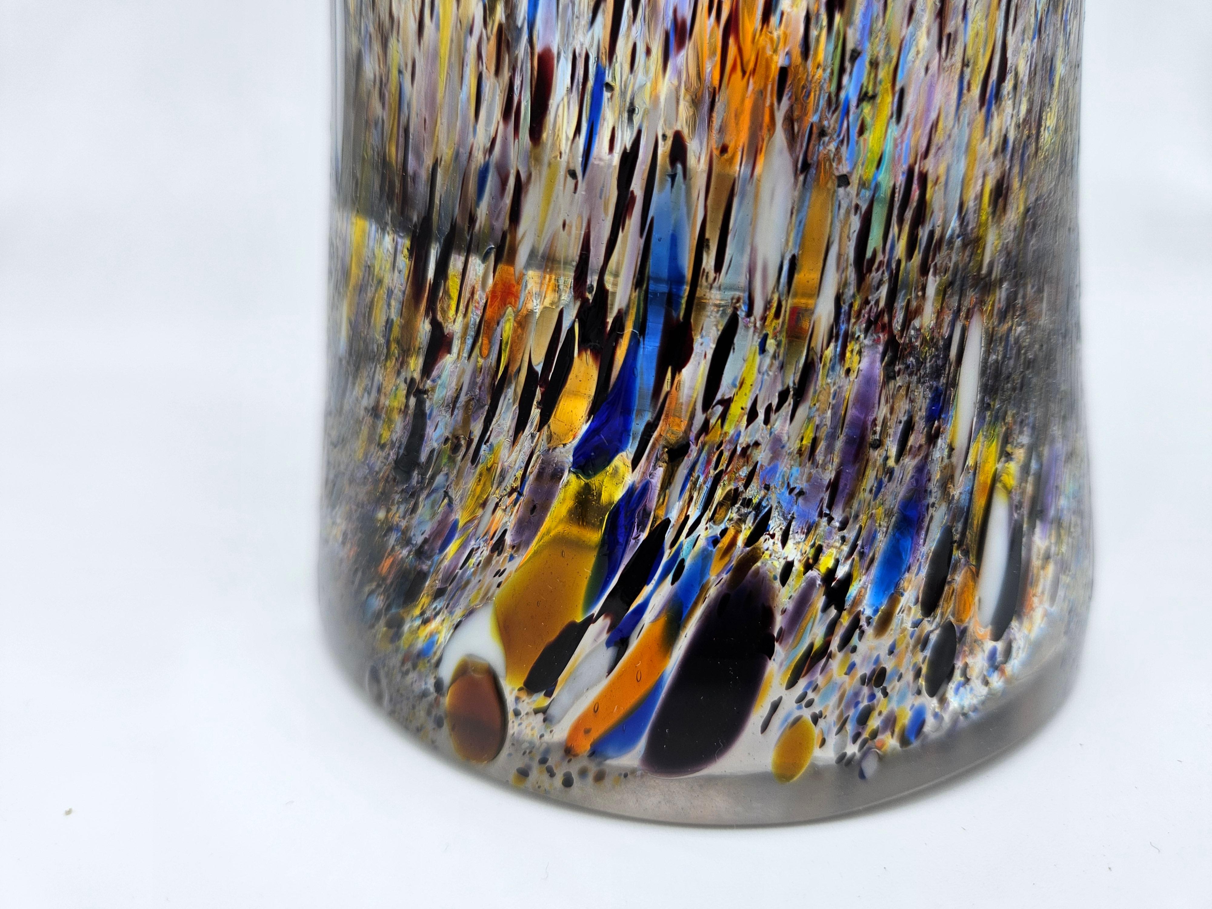 Vaso in vetro di Murano policromo For Sale 11