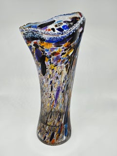 Vaso in vetro di Murano policromo