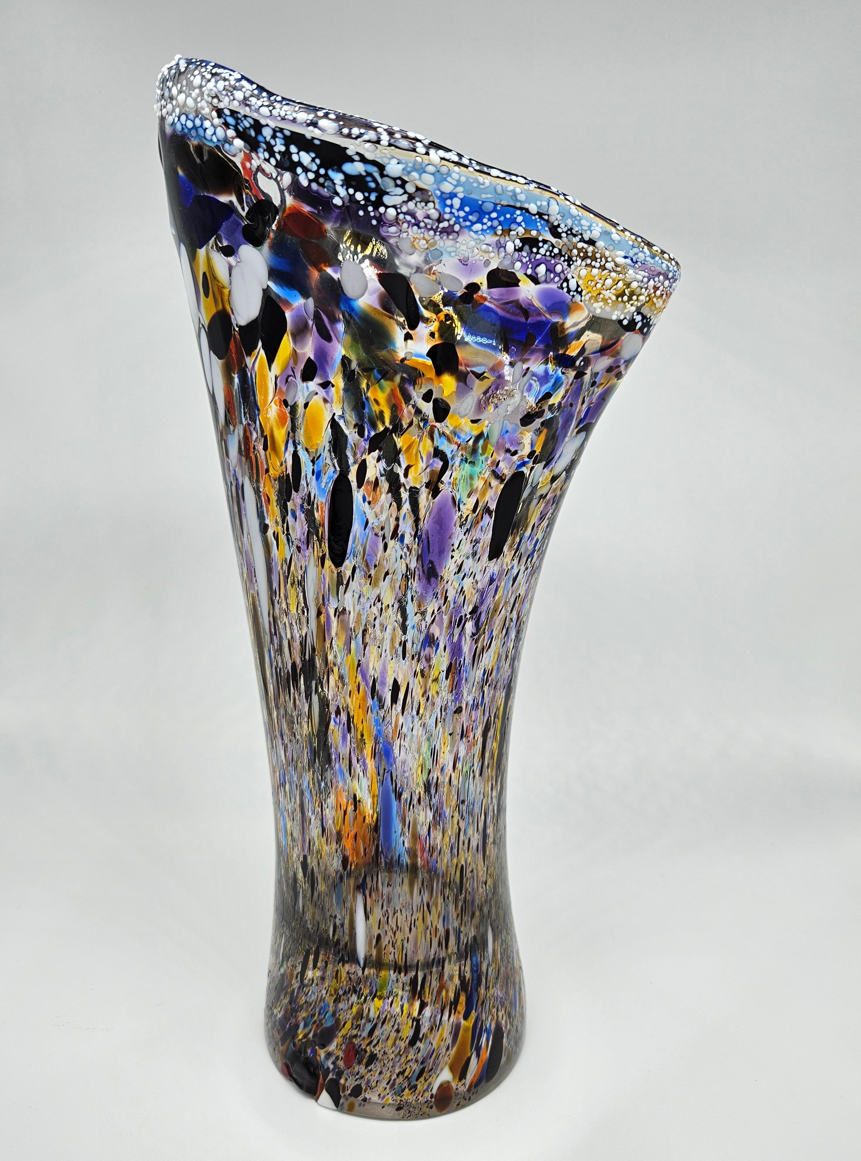 Vaso in vetro di Murano policromo In Excellent Condition For Sale In Premariacco, IT