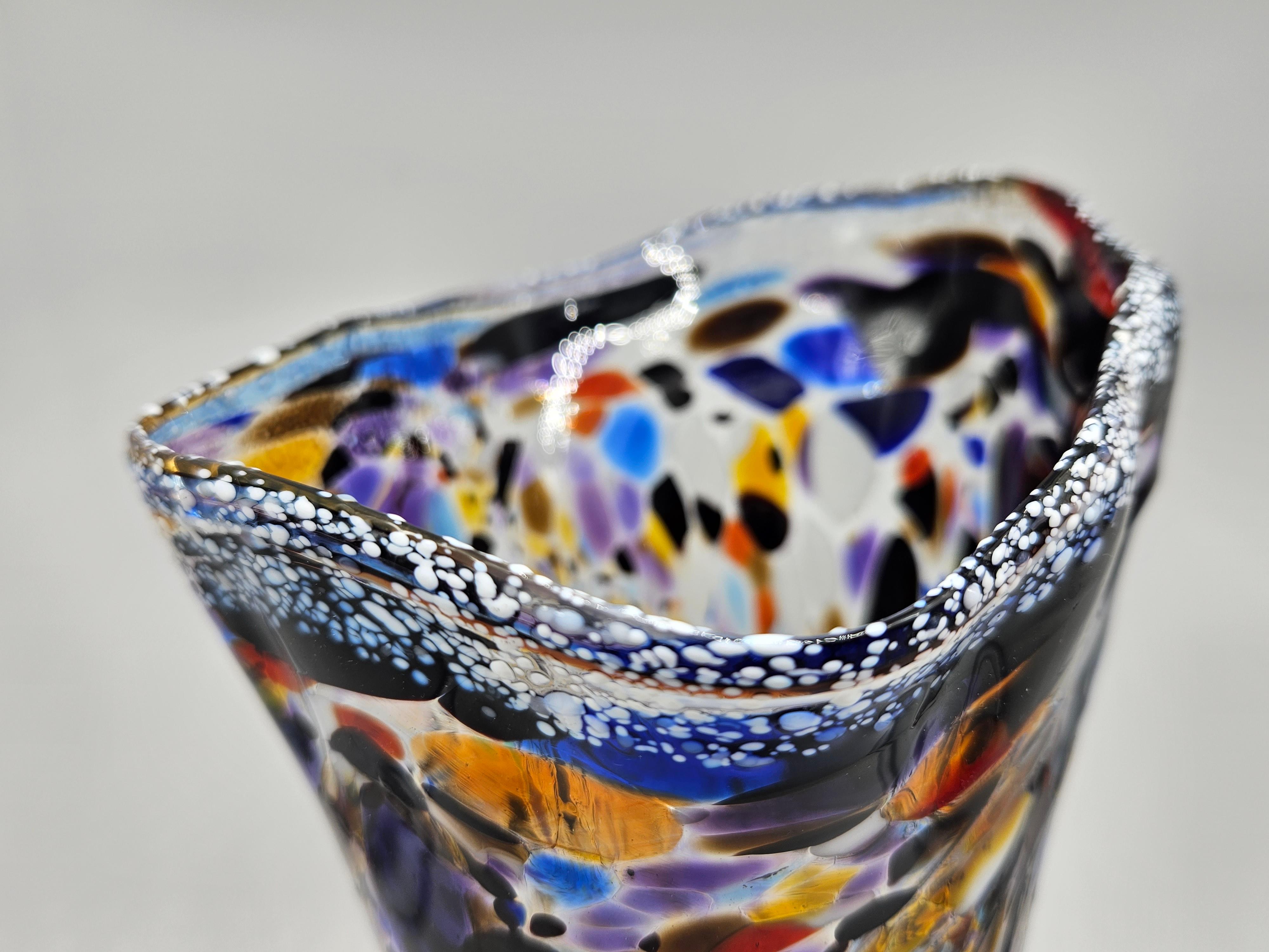 Murano Glass Vaso in vetro di Murano policromo For Sale