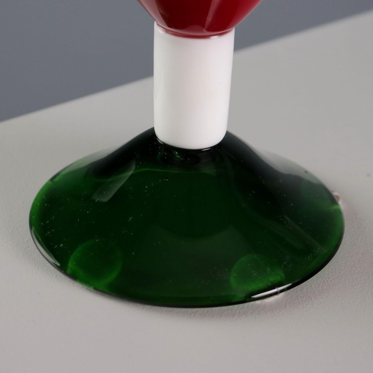 Jarrón de cristal de Murano Roberto Scarpa Italia 1987 Late 20th Century en venta