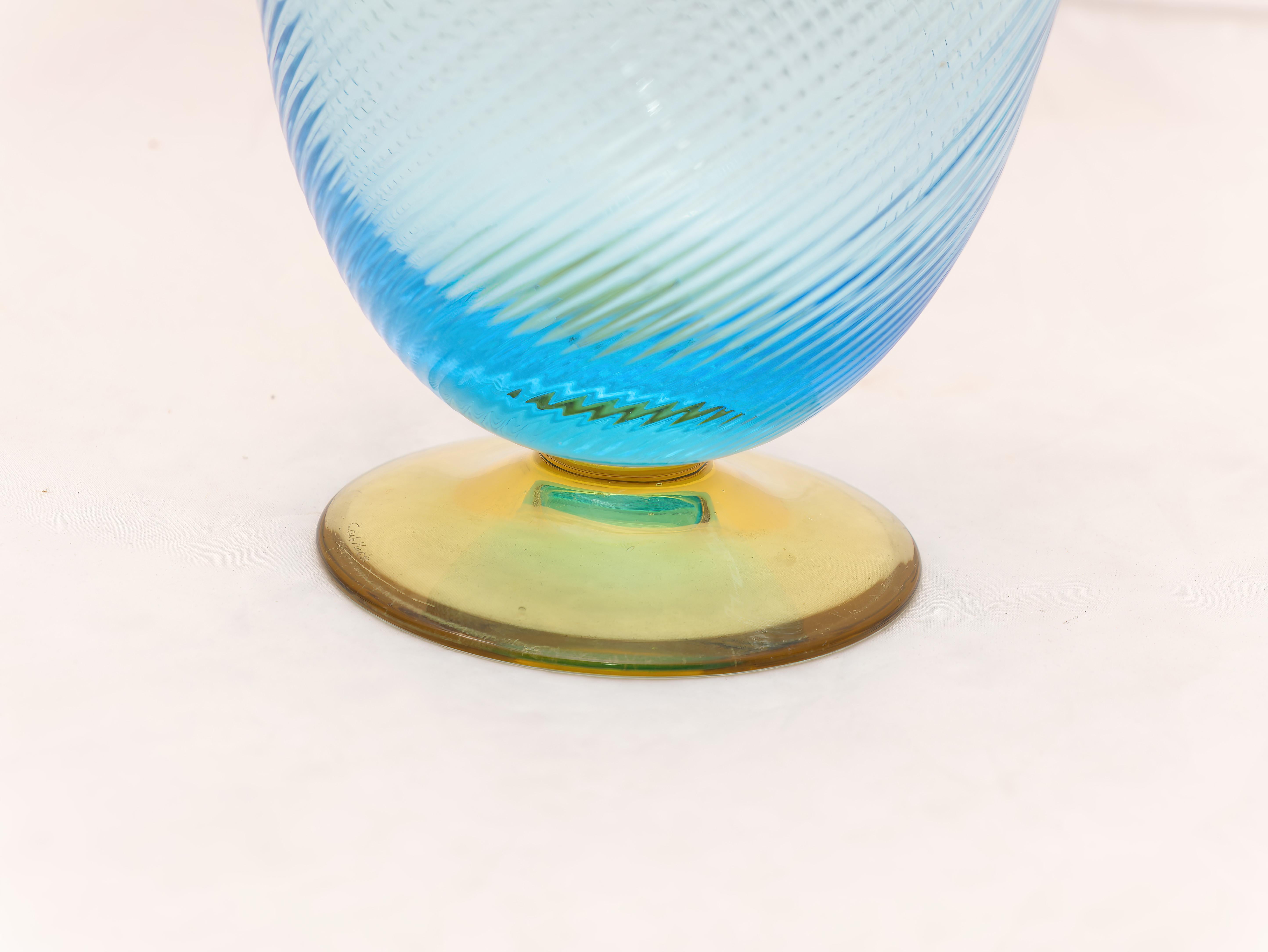 Italian Vase en verre soufflé de Murano par Carlo Moretti, 1970 en vente
