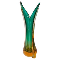 Vaso in vetro di Murano sommerso di Flavio Poli per Seguso, anni '50