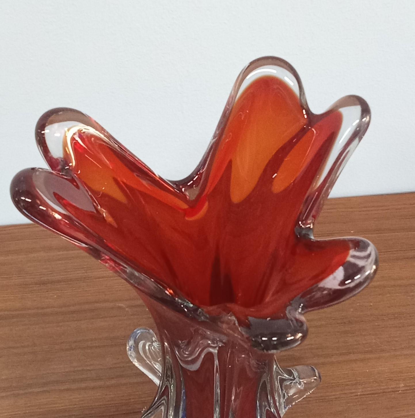 Submerged Murano glass vase, Flavio Poli For Sale 1