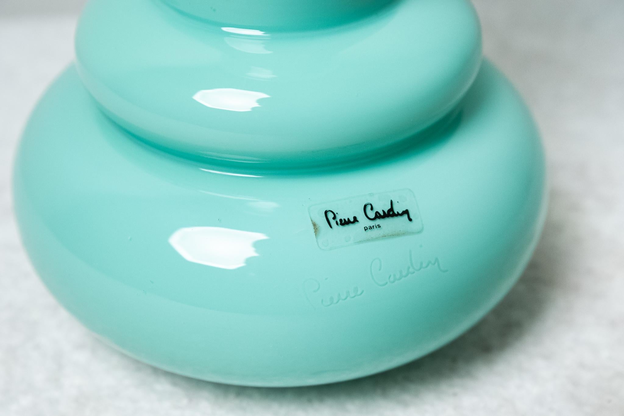 Vaso in vetro francese firmato Pierre Cardin, Anni '80 In condizioni buone in vendita a Bastia Umbra, IT