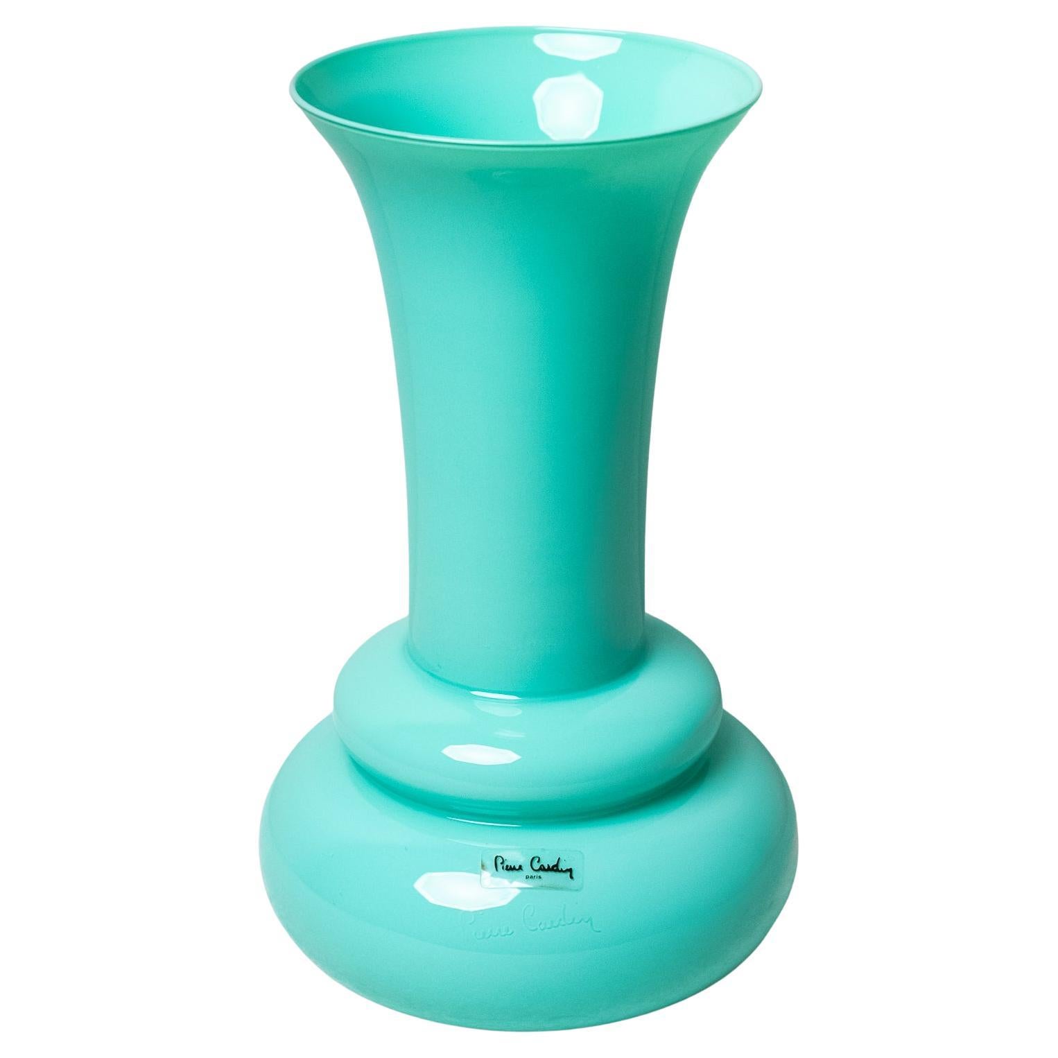 Vaso in vetro francese firmato Pierre Cardin, Anni '80