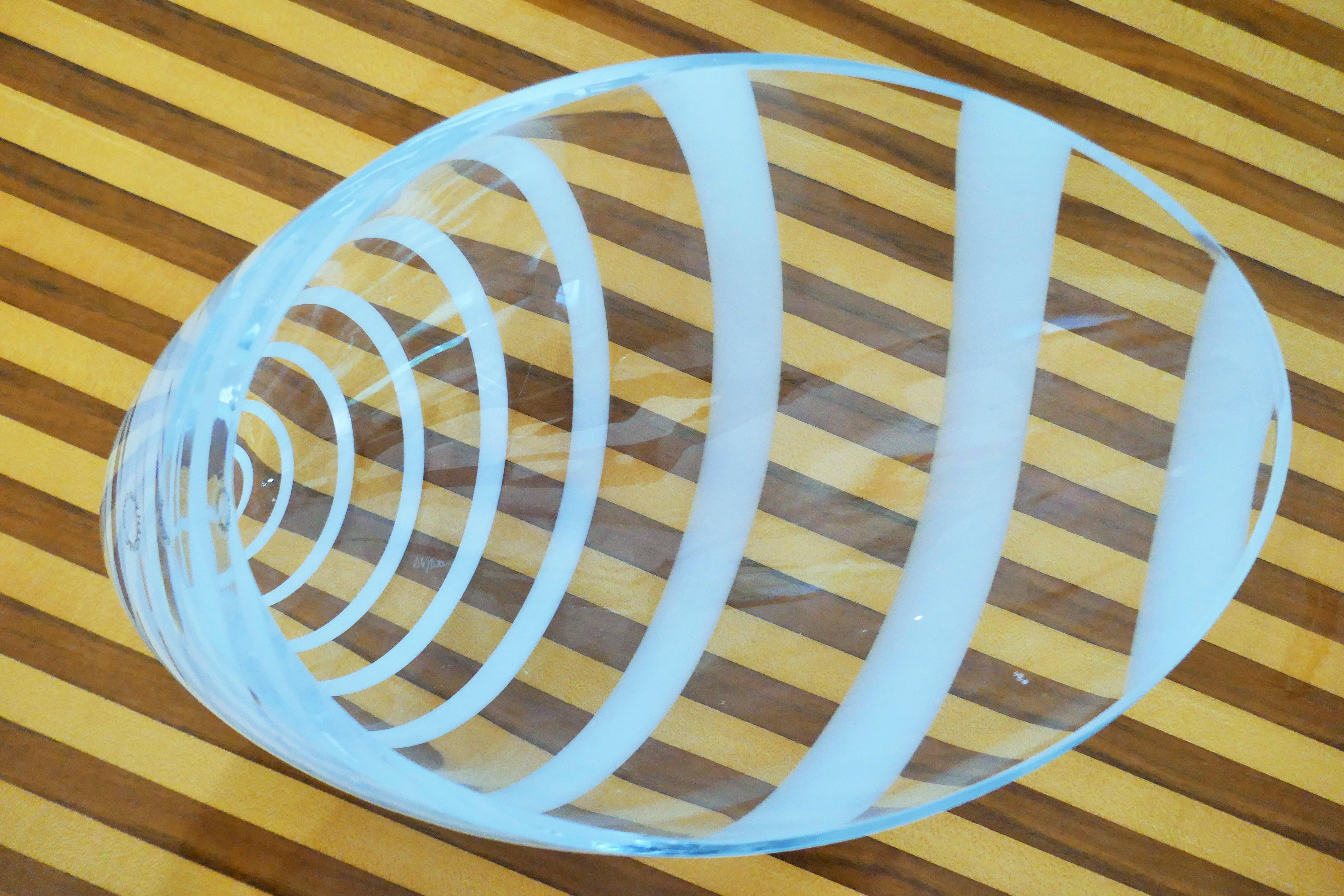 Vaso in vetro V Nason - conchiglia - spirale - firma a punta For Sale 5