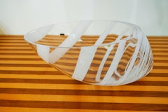 Vaso in vetro V Nason - conchiglia - spirale - firma a punta