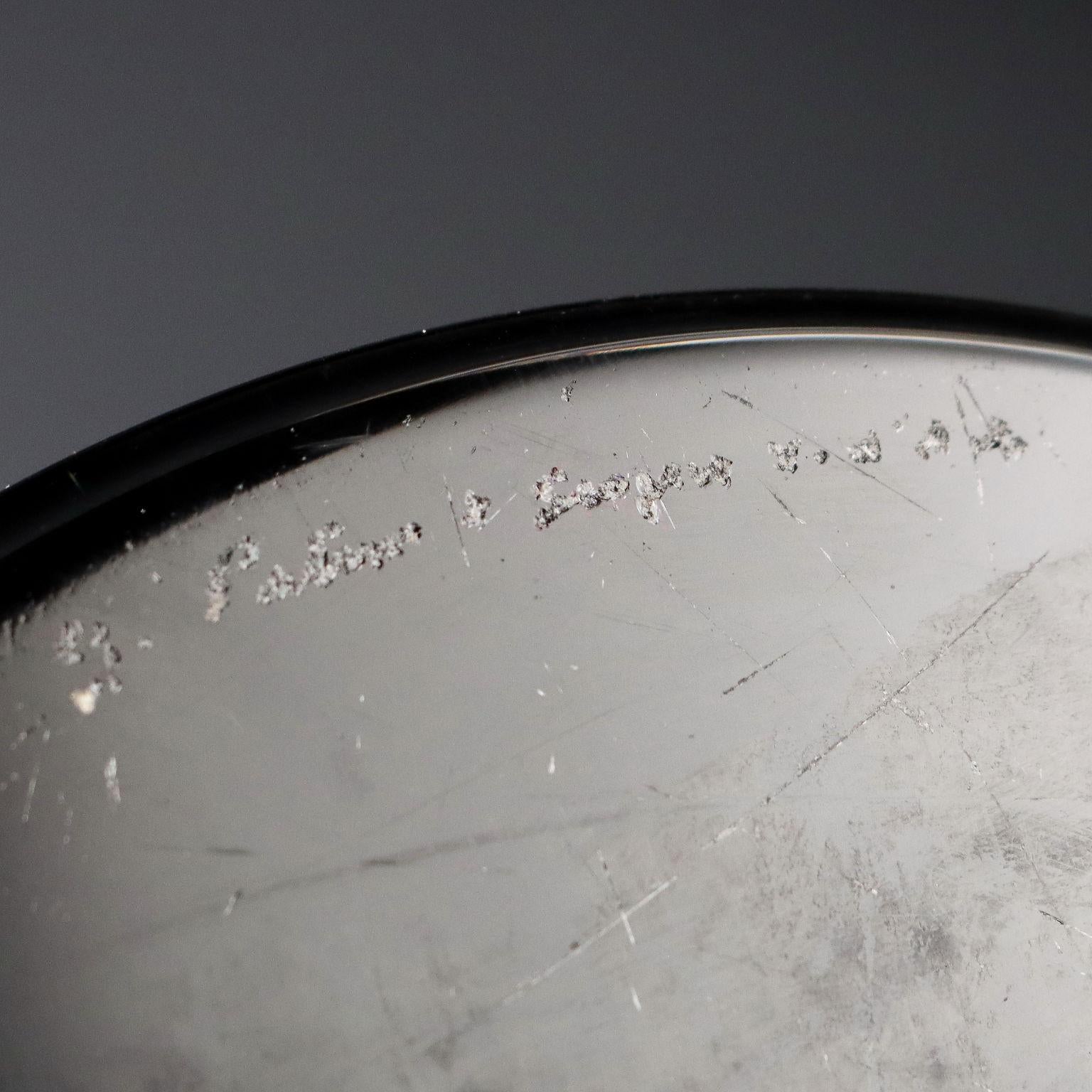 Vaso in Vetro nero Manifattura Seguso Vetri d'Arte Italia Anni '80 en venta 1