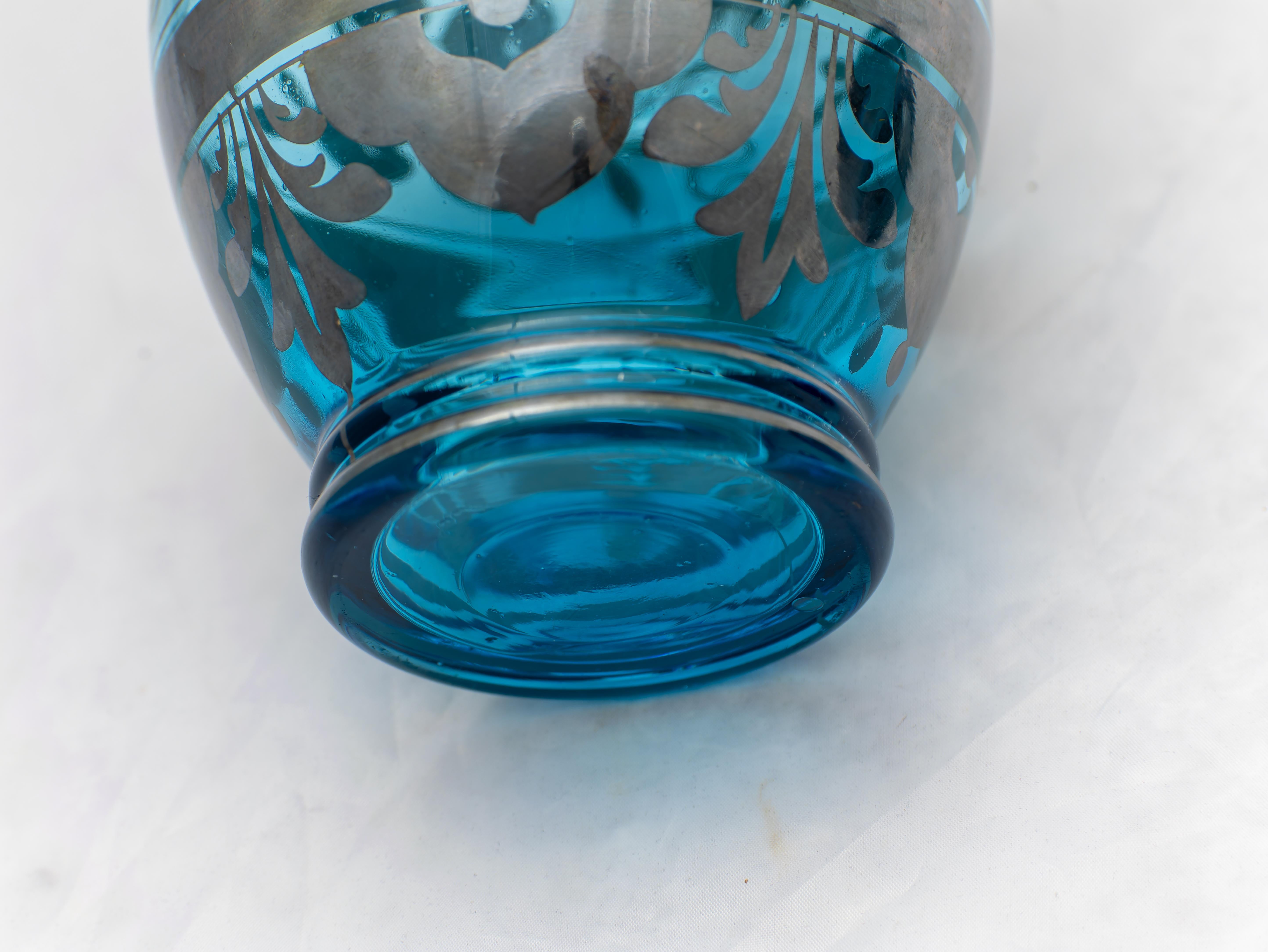 Vaso in vetro rilegato argento per ciliegie / sciroppate, Anni '20 in vendita 4