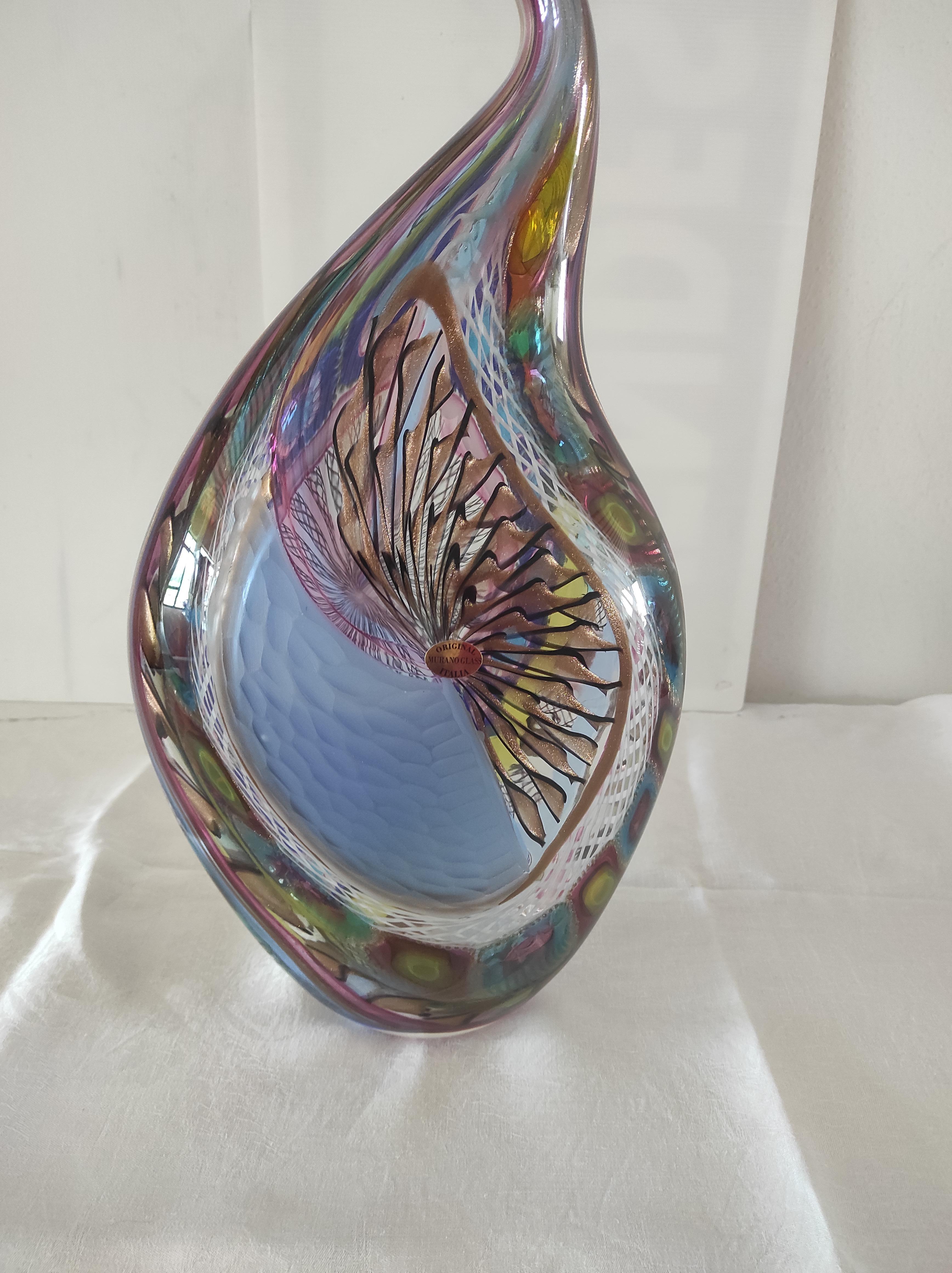 Blown glass vase to aspire lilac For Sale 5