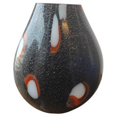 Blown glass vase with murrine