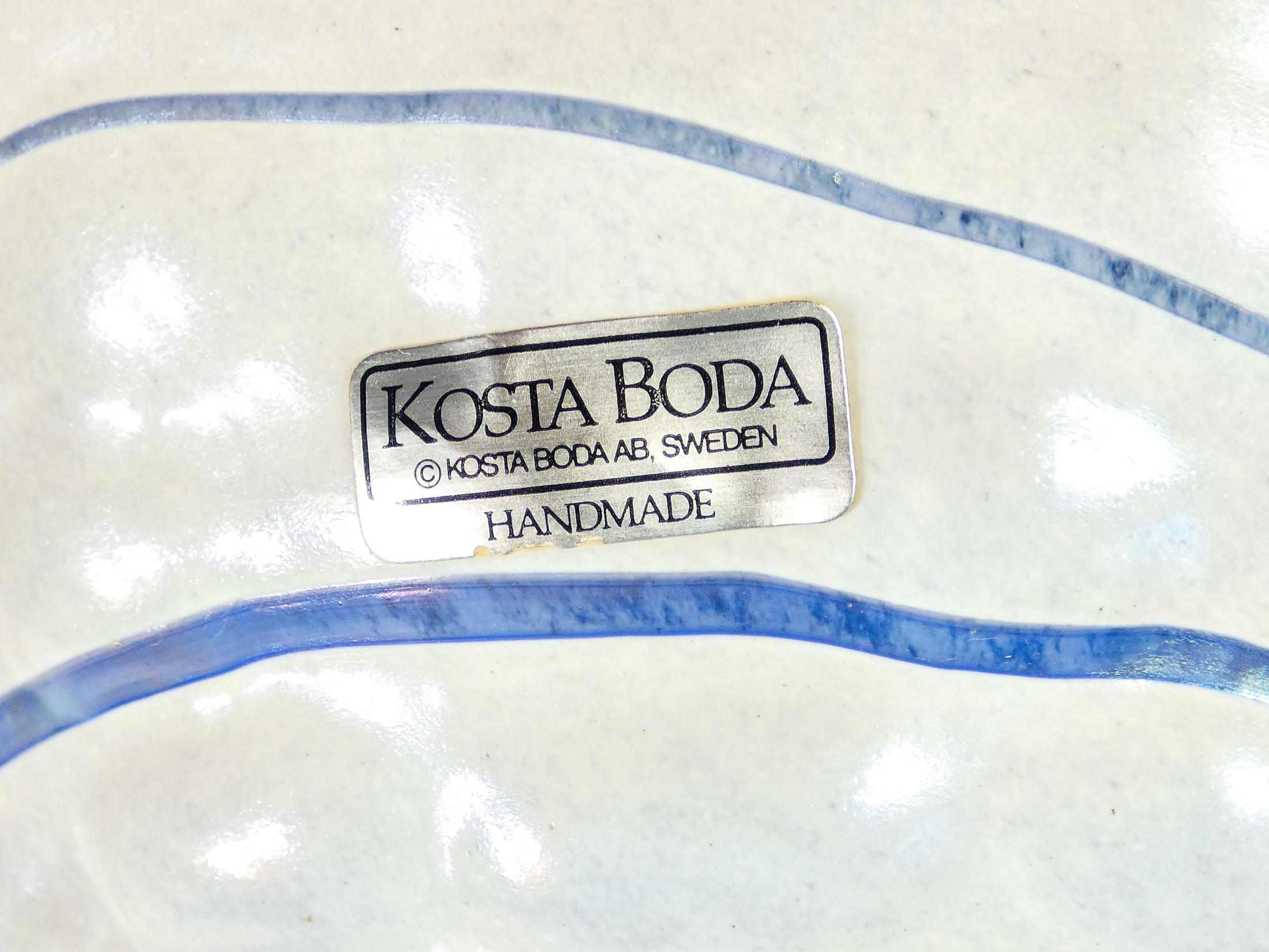 Vaso in vetro soffiato design Bertil VALLIEN per KOSTA BODA. Anni 80 in vendita 2