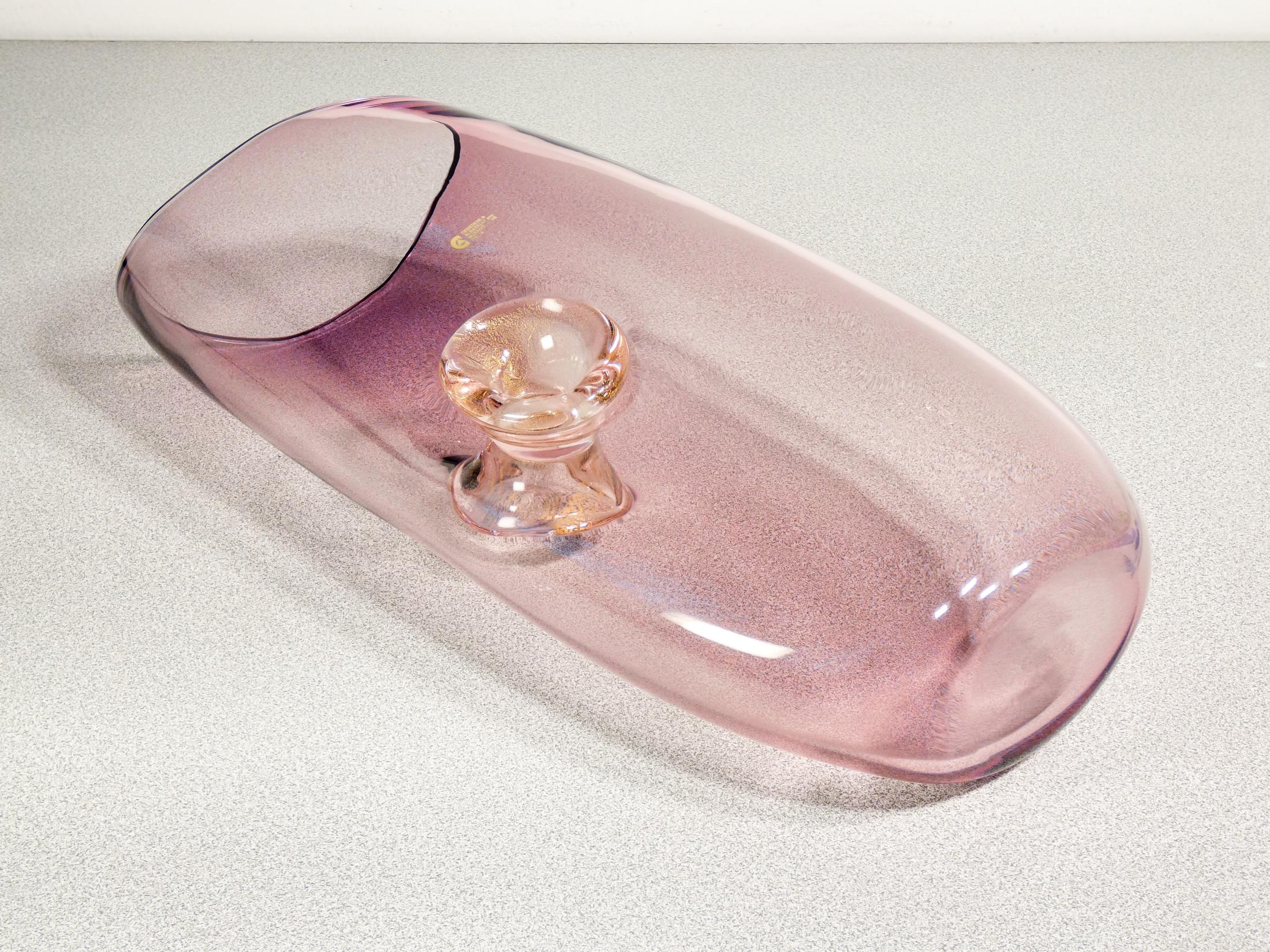 Vaso in vetro soffiato, design Gino CENEDESE & Maurizio ALBARELLI. Murano, 1960s in vendita 7