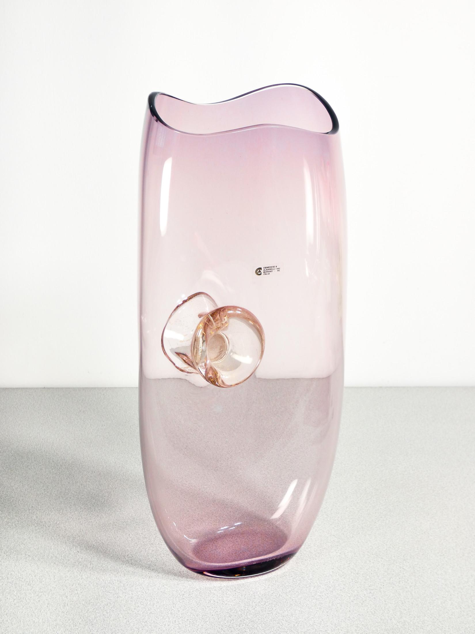 Vaso in vetro soffiato, design Gino CENEDESE & Maurizio ALBARELLI. Murano, 1960s In condizioni buone in vendita a Torino, IT