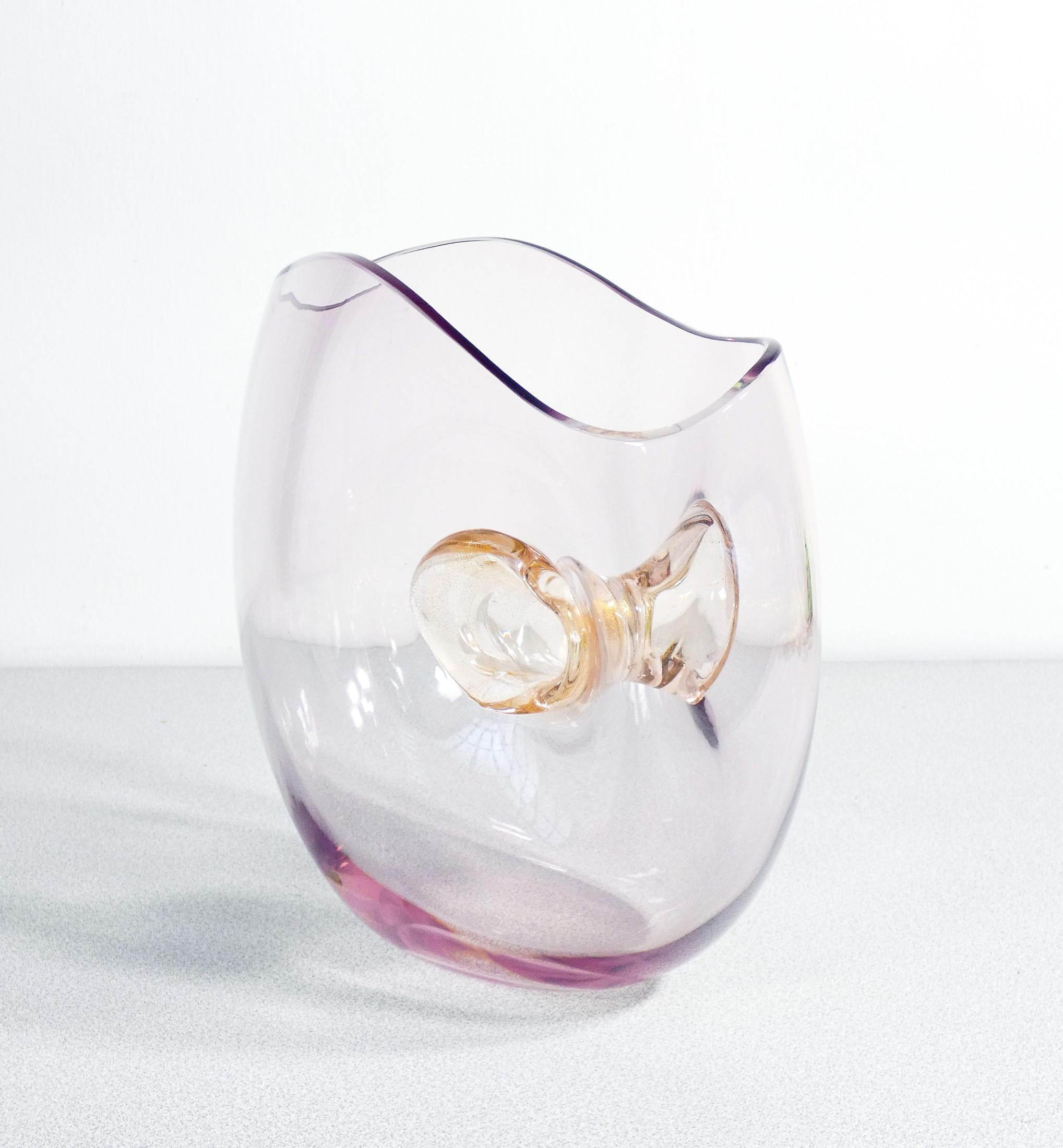 Mid-20th Century Vase en verre soufflé, design Gino CENEDESE & Maurizio ALBARELLI. Murano, 1960 en vente
