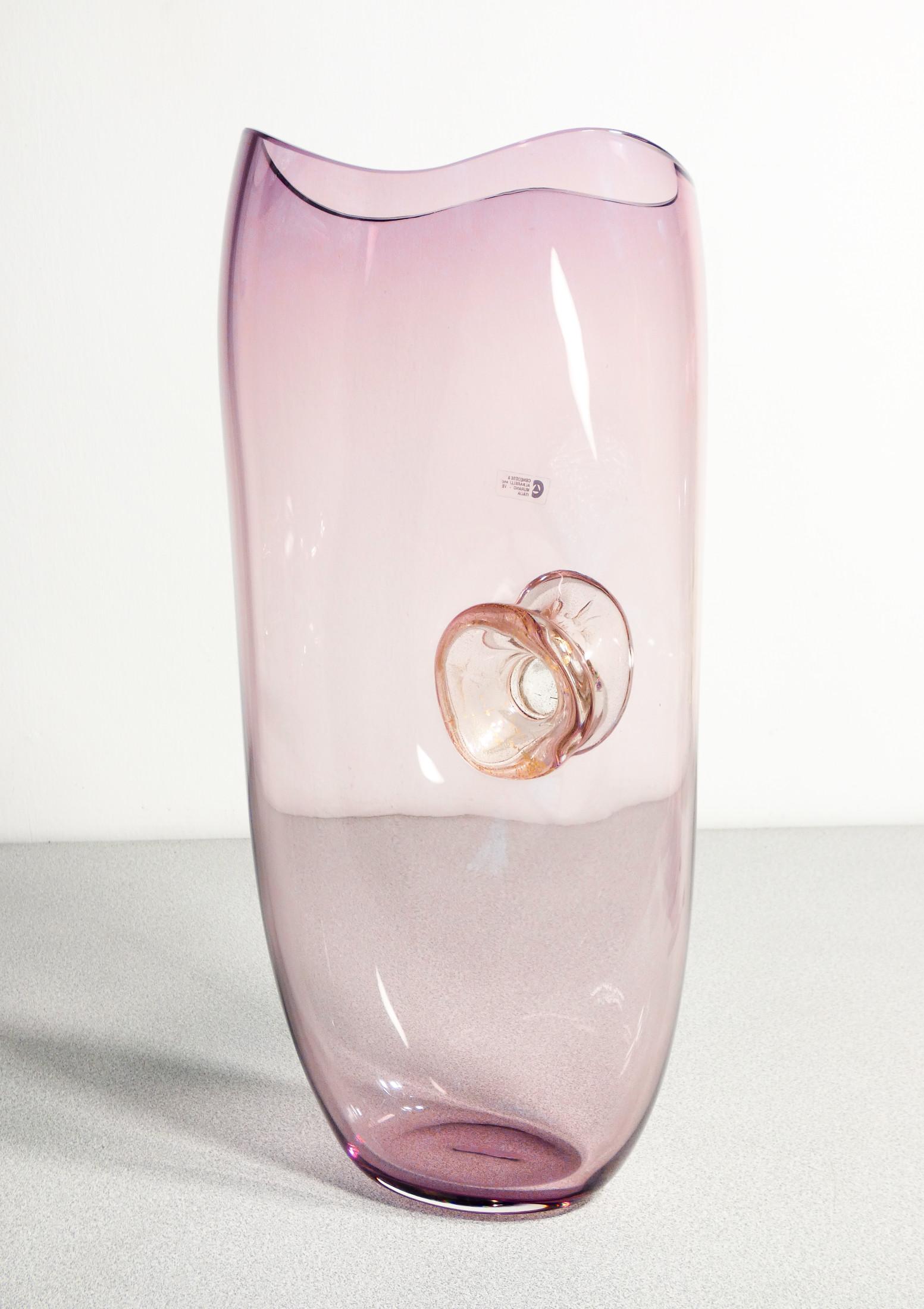 Vetro Vaso in vetro soffiato, design Gino CENEDESE & Maurizio ALBARELLI. Murano, 1960s in vendita