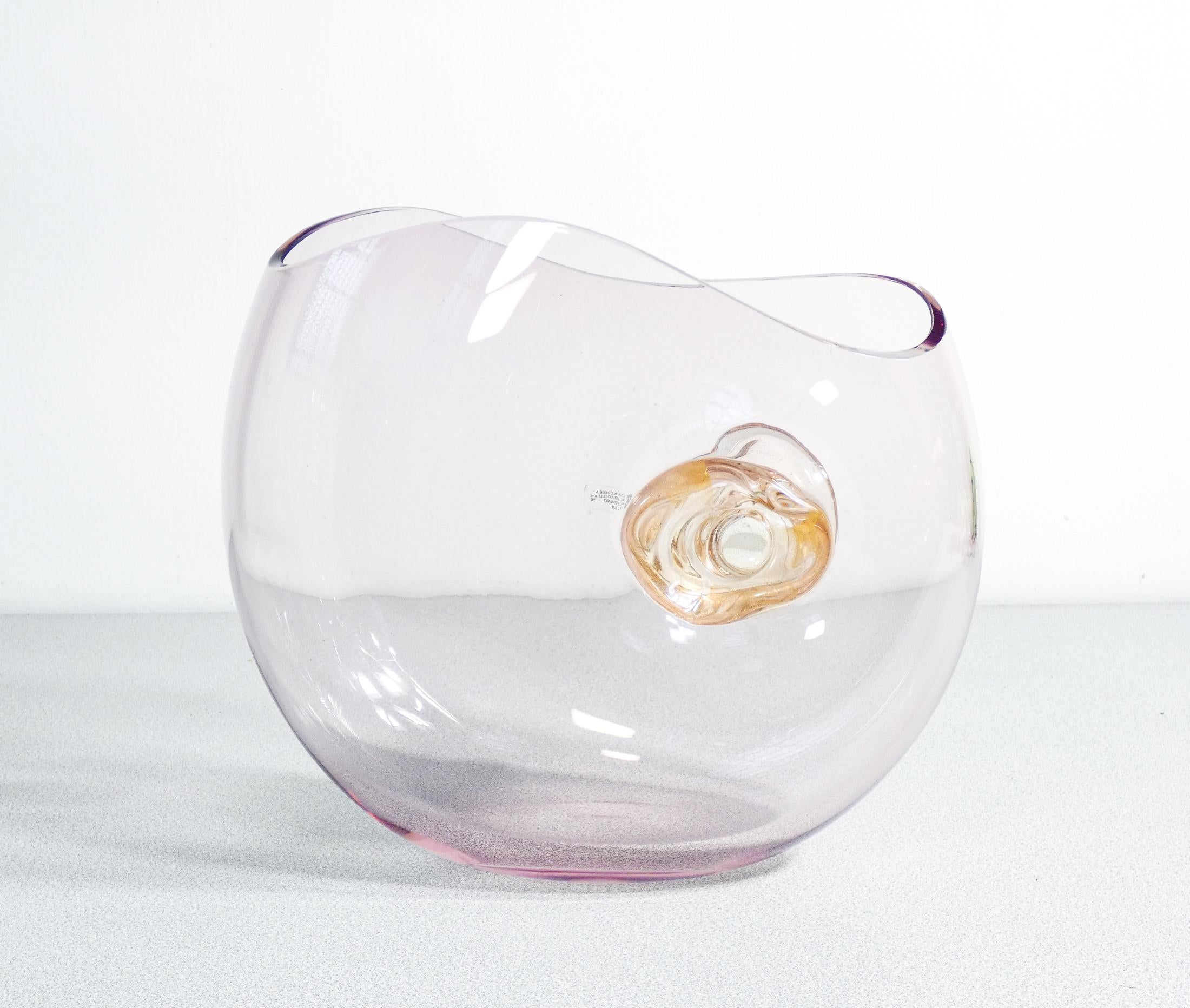 Verre Vase en verre soufflé, design Gino CENEDESE & Maurizio ALBARELLI. Murano, 1960 en vente