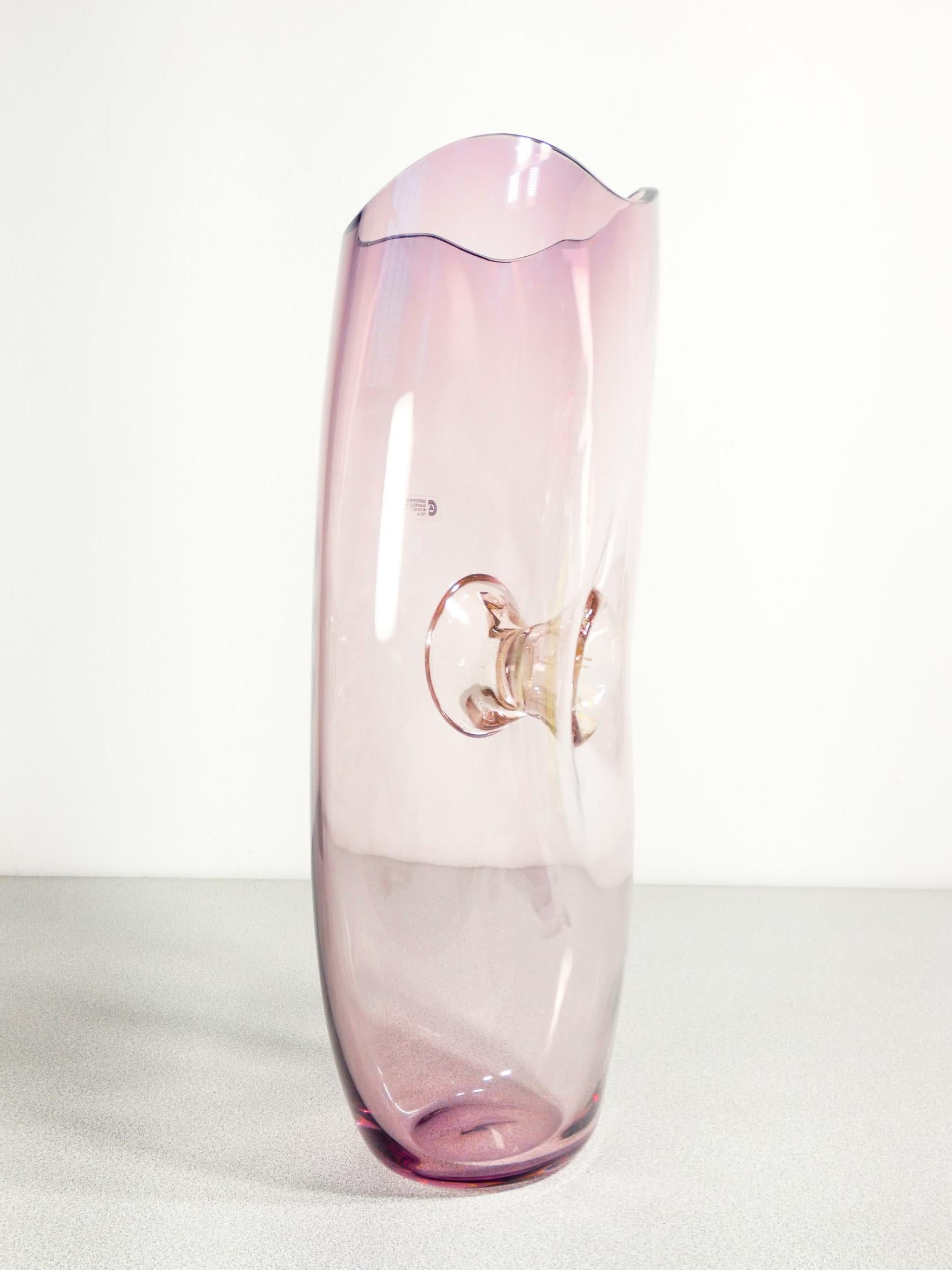 Vaso in vetro soffiato, design Gino CENEDESE & Maurizio ALBARELLI. Murano, 1960s in vendita 2