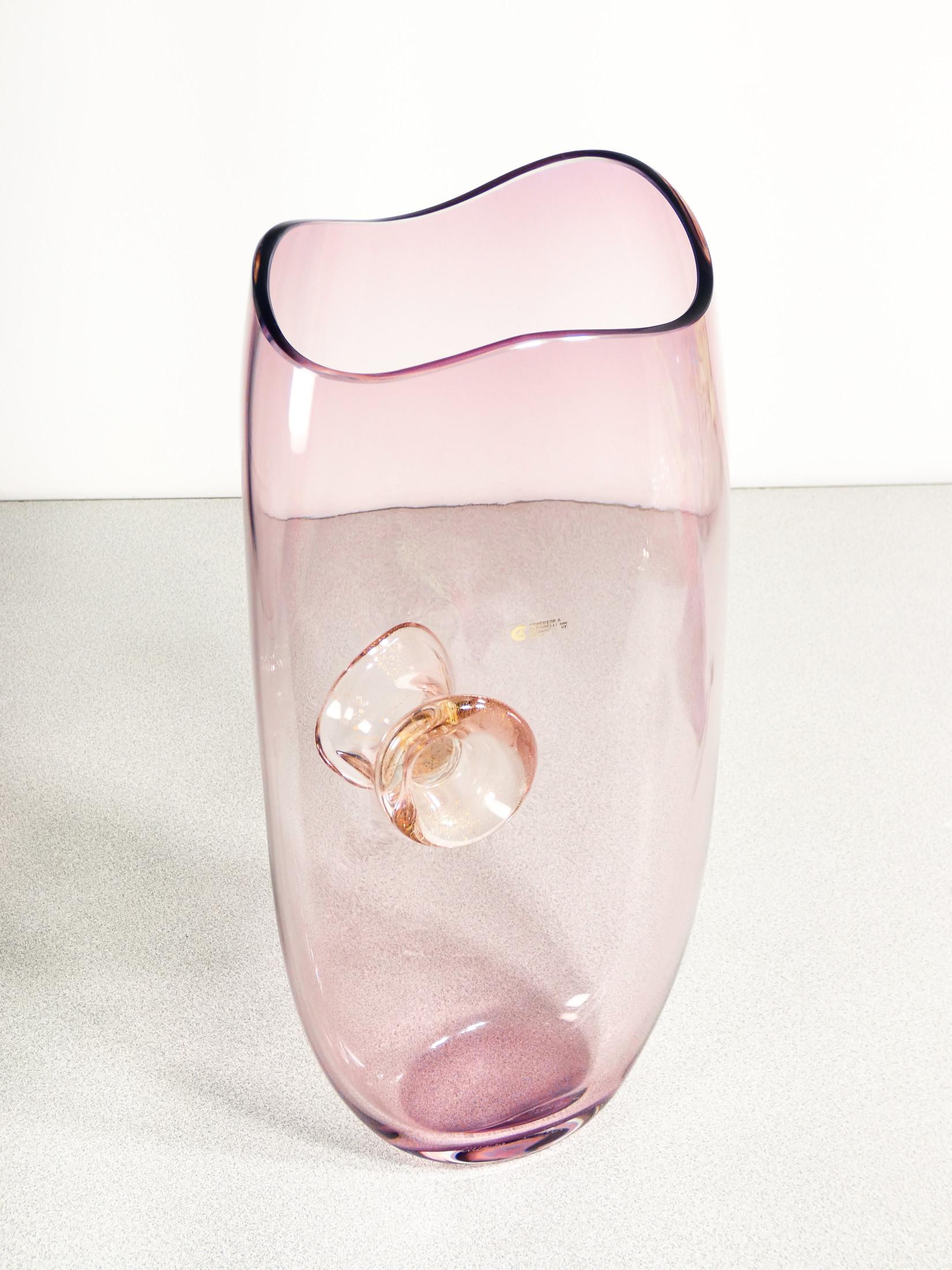 Vaso in vetro soffiato, design Gino CENEDESE & Maurizio ALBARELLI. Murano, 1960s in vendita 3