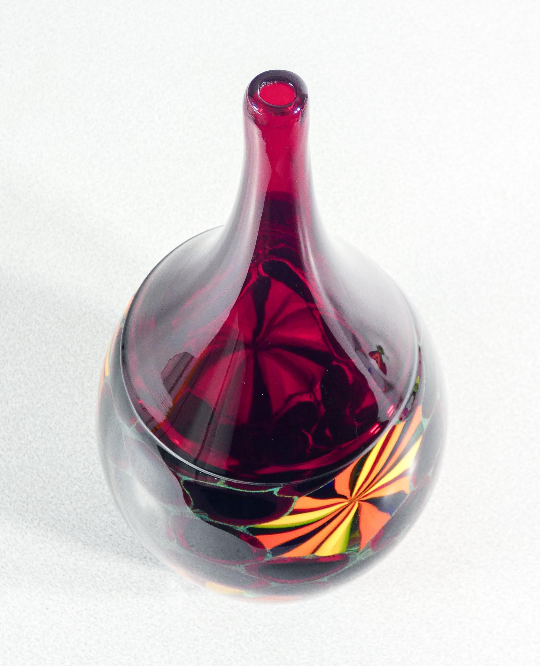 Vaso in vetro soffiato design Paolo CREPAX. Anni 90 in vendita 5