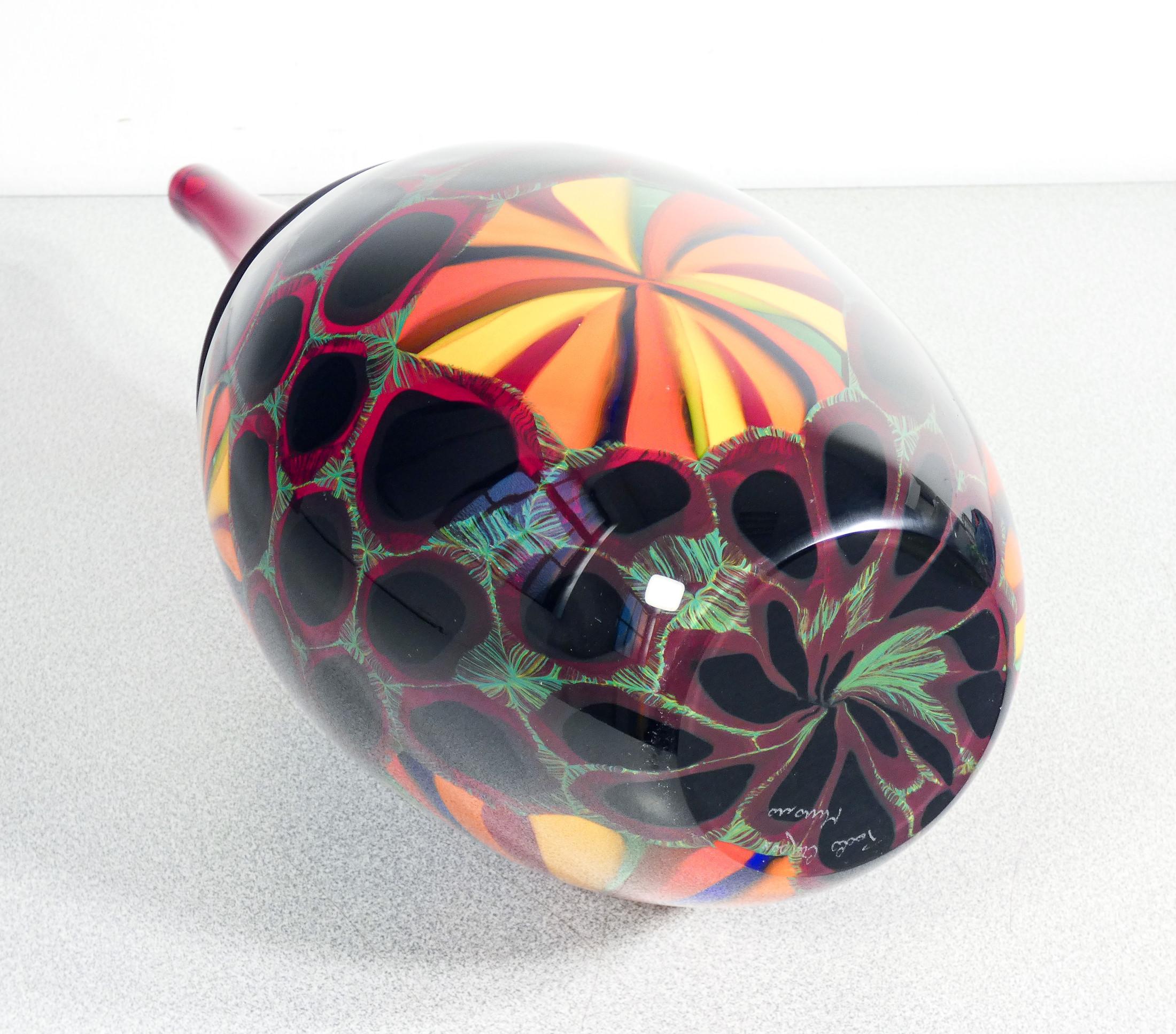 Vaso in vetro soffiato design Paolo CREPAX. Anni 90 in vendita 6