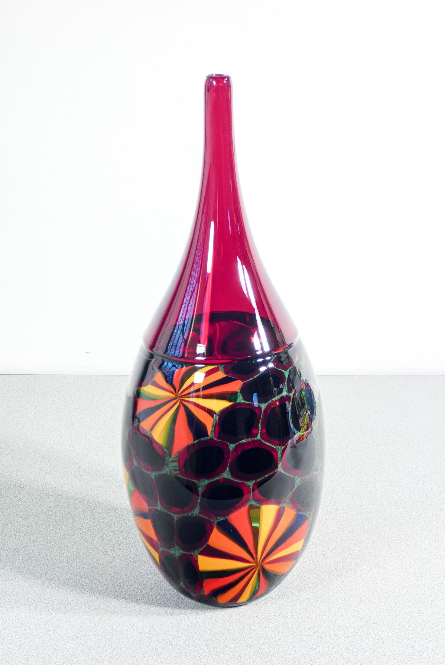 Vaso in vetro soffiato design Paolo CREPAX. Anni 90 In condizioni ottime in vendita a Torino, IT