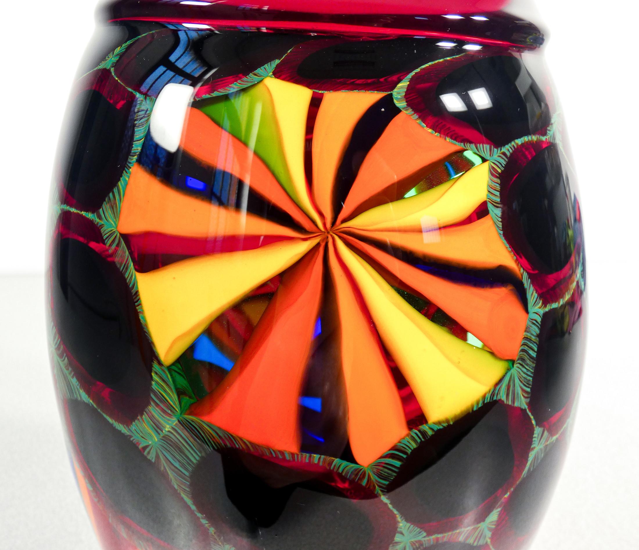 Vaso in vetro soffiato design Paolo CREPAX. Anni 90 in vendita 1