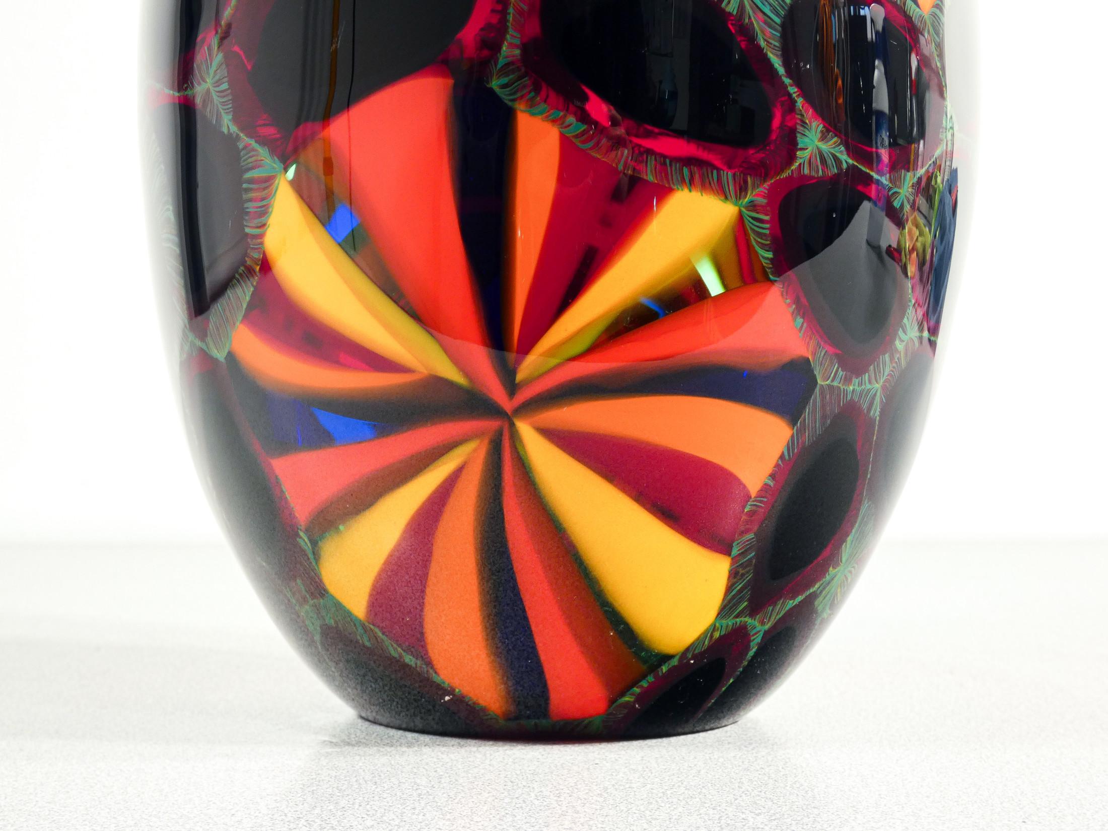 Vaso in vetro soffiato design Paolo CREPAX. Anni 90 in vendita 3