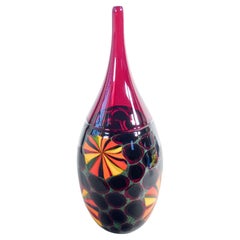 Vase aus geblasenem Glas, Entwurf Paolo CREPAX. 1990s